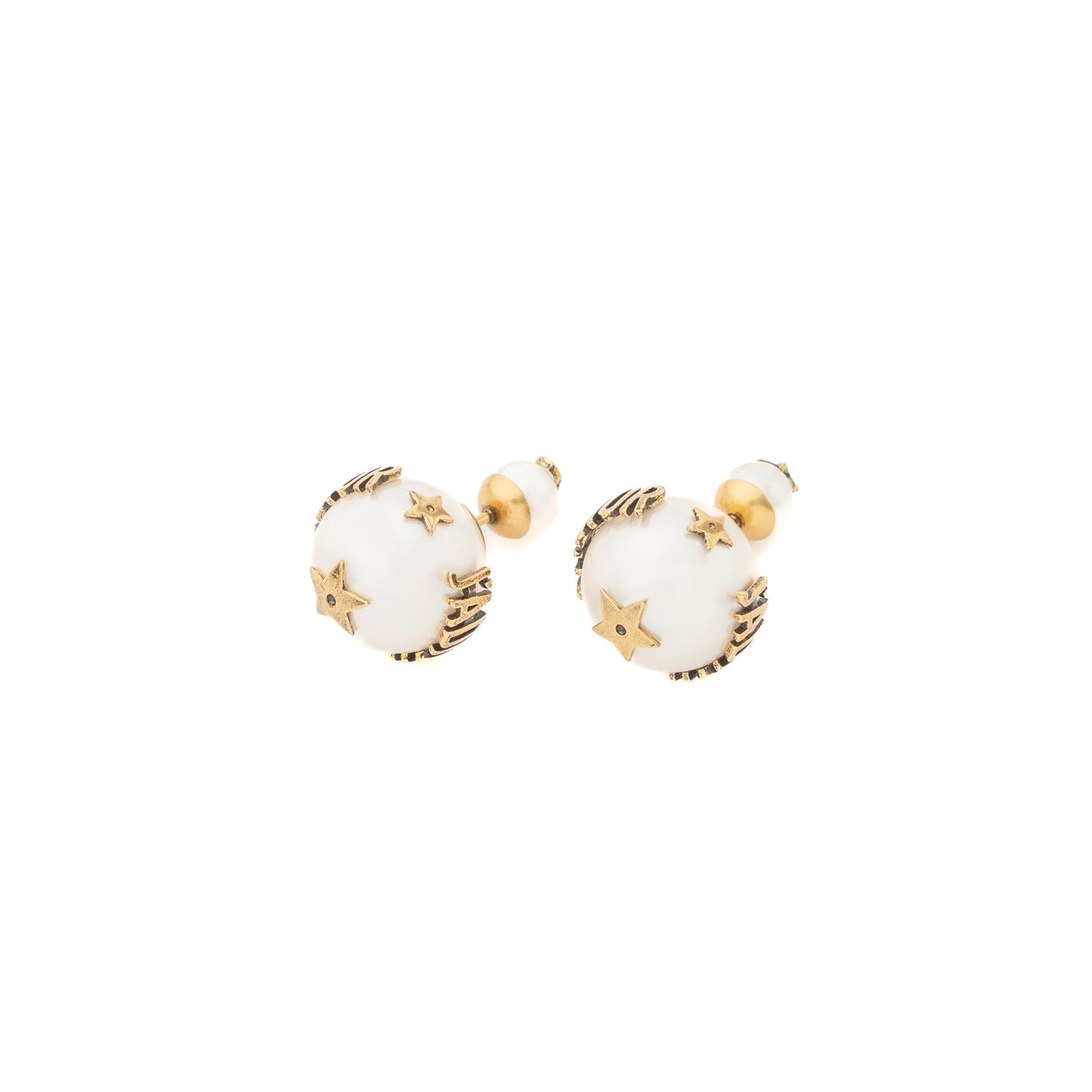 Dior Jâadior Round Pearl Earring Gold Tone