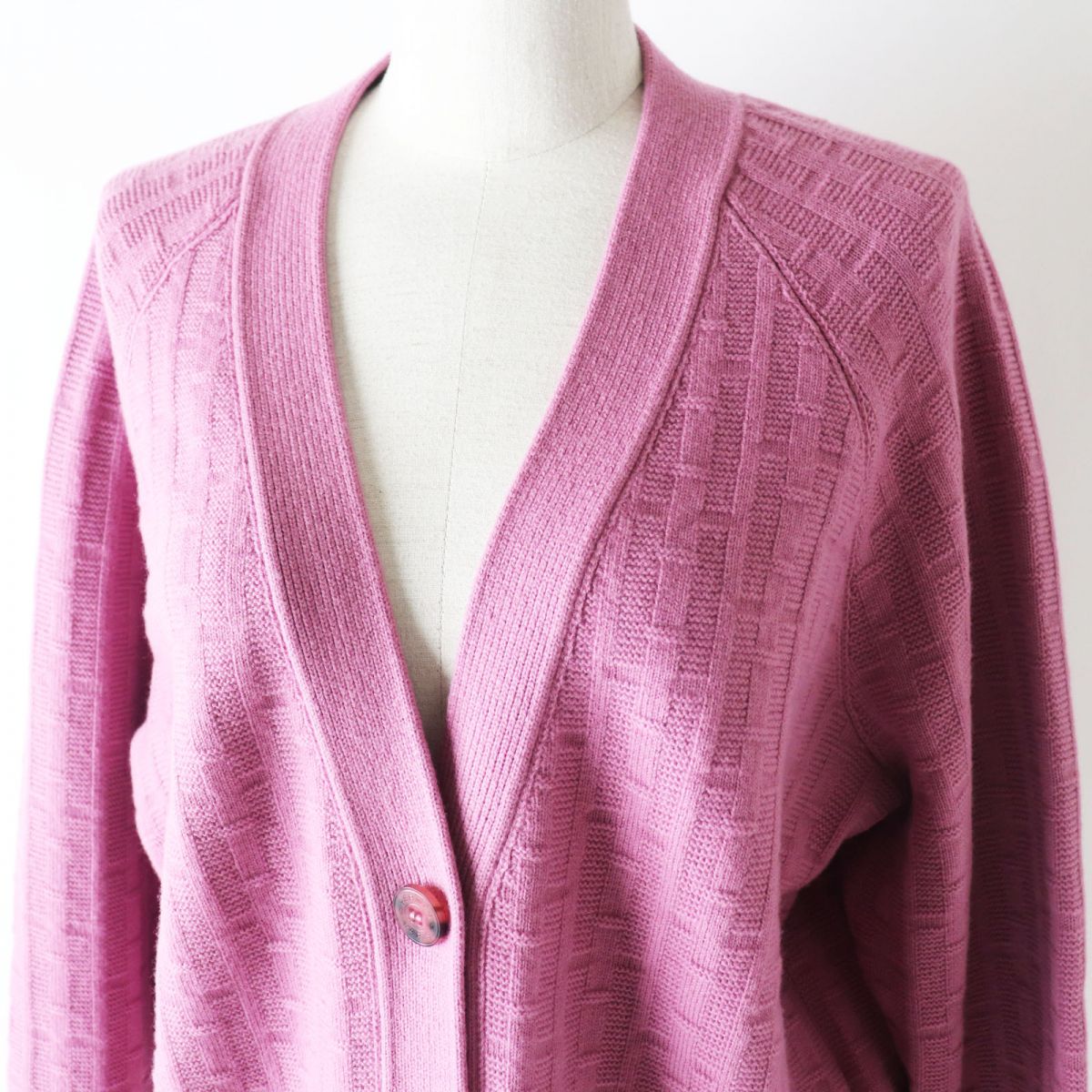 HERMES knit Main: 100% virgin wool Purple pink type Women 38