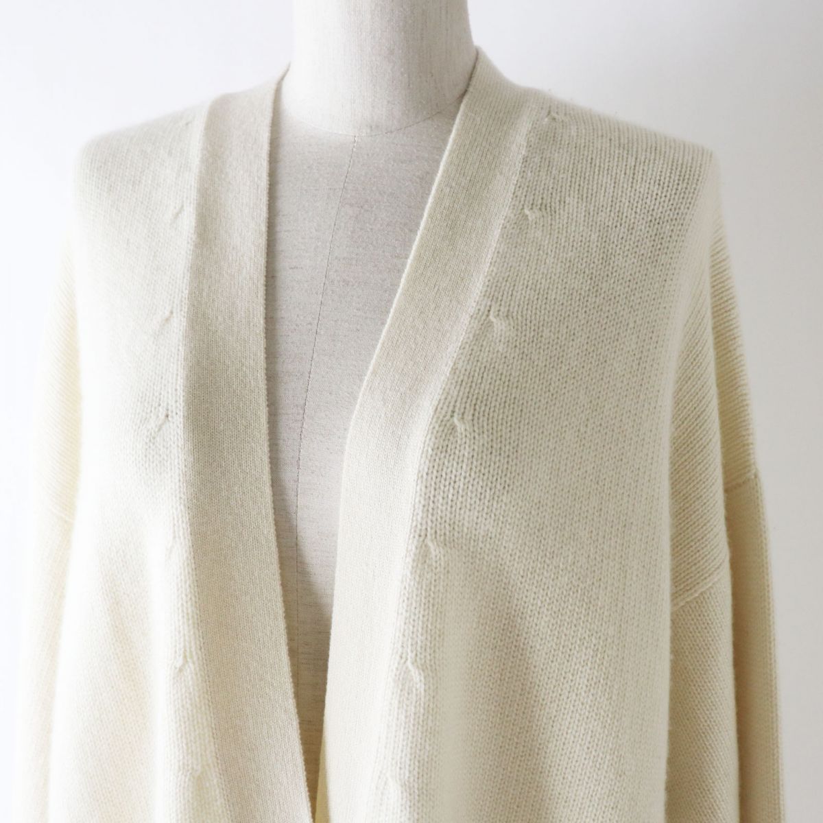 HERMES knit Main: 100% cashmere IvoryxSilverMetal Women 36