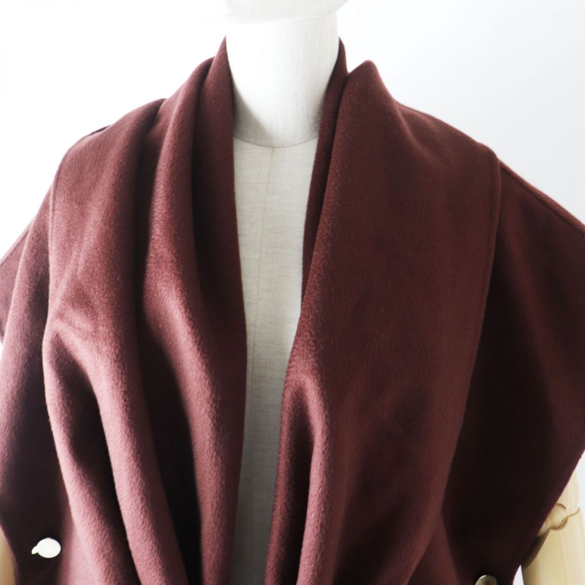 HERMES Vest Main: 100% cashmere, Leather part: Sheepskin Brown Women 34