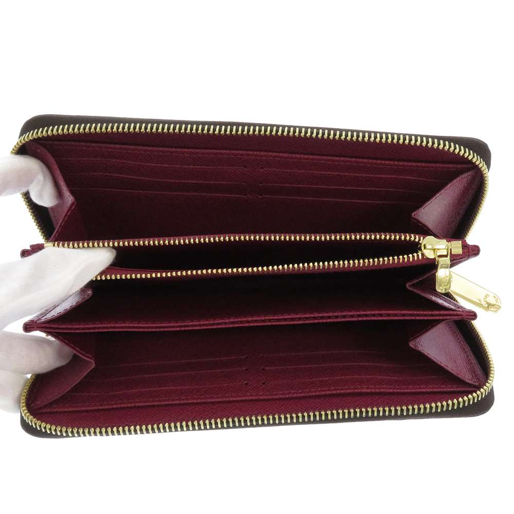LOUIS VUITTON Zippy Wallet FuchsiaM41895 Monogram