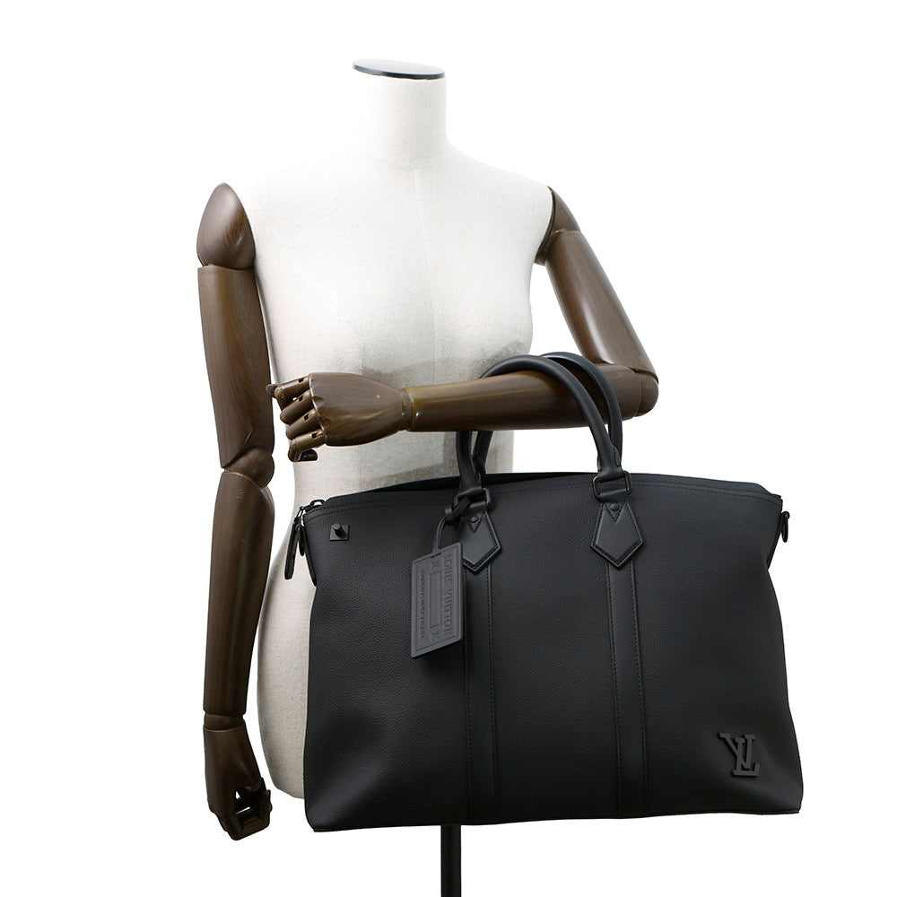 LOUIS VUITTON LV Aerogram Lock It BlackM59158 Taurillon Leather