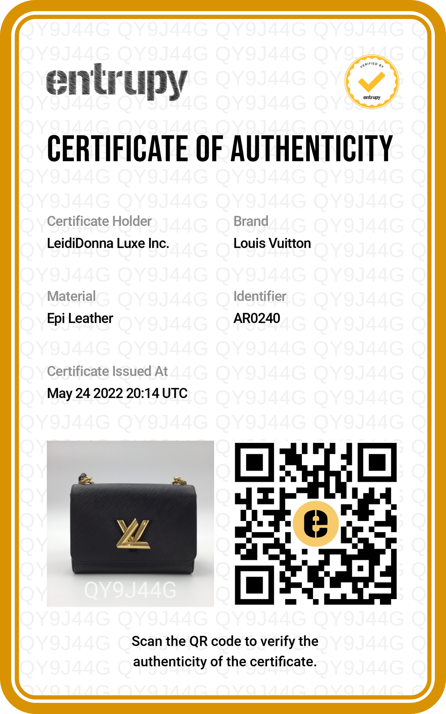 Louis Vuitton 2020 Black Epi Leather Twist MM Bag