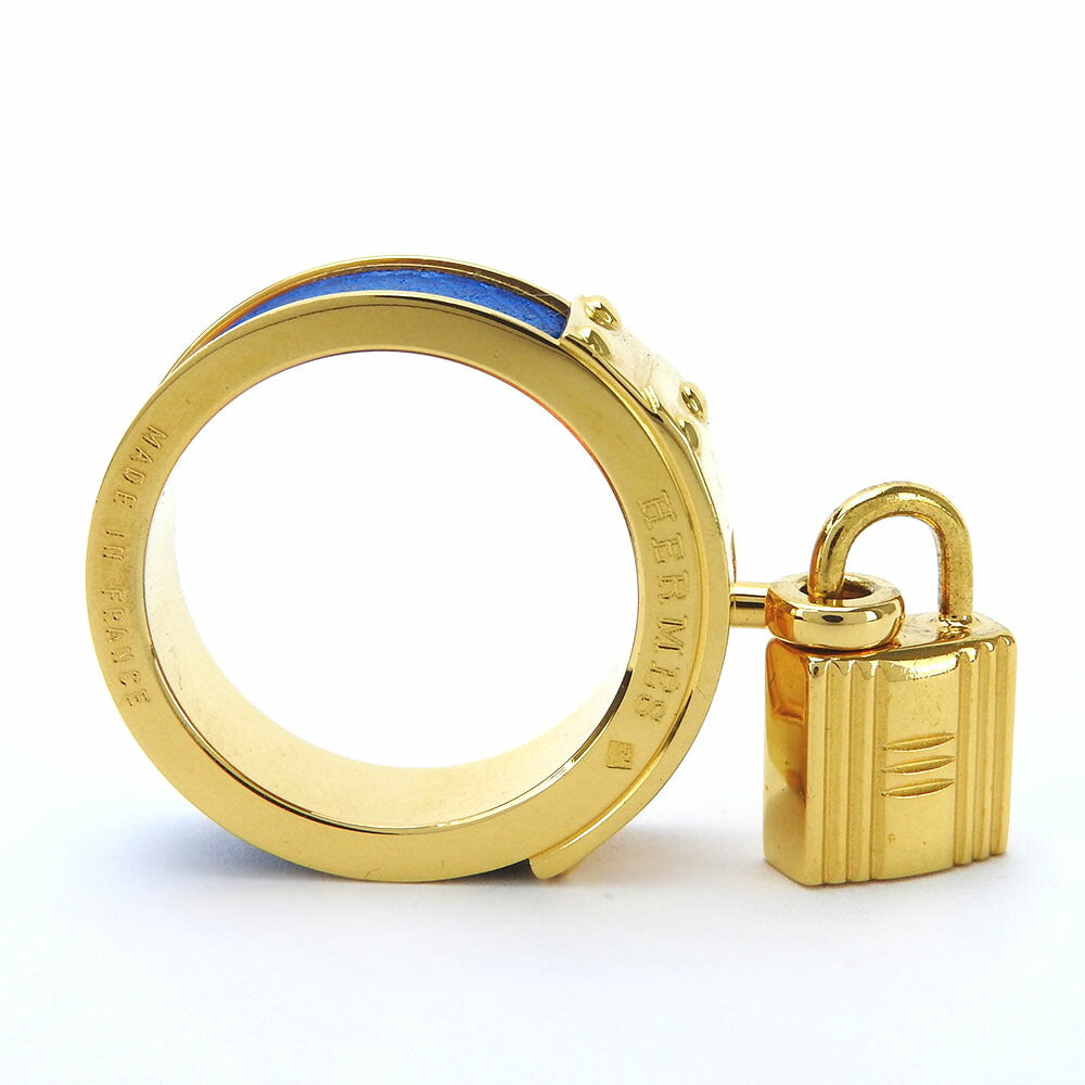 HERMES Scarf ring Metal, Leather gold Women