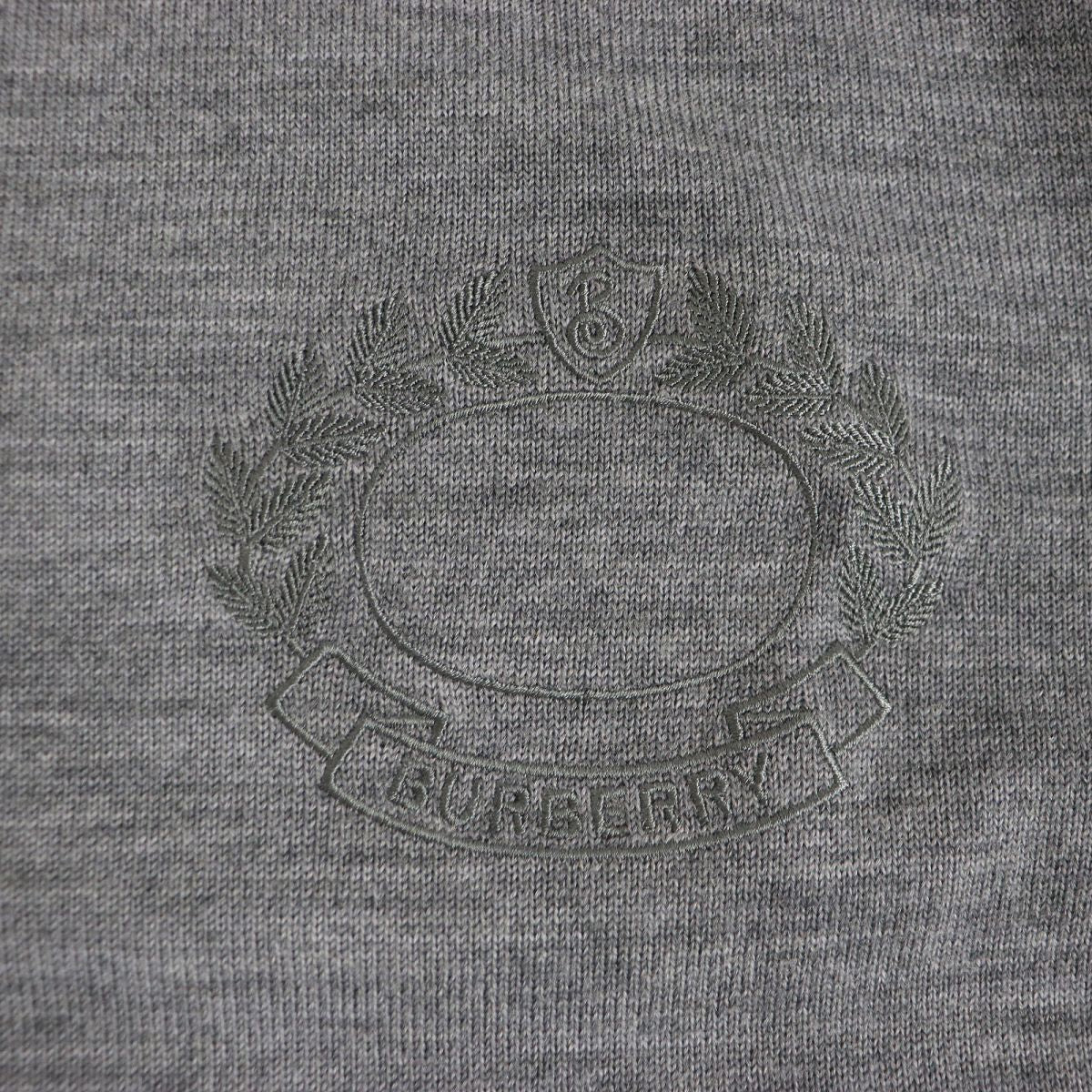 BURBERRY knit Main: 100% wool, some parts: 3% nylon gray mens XS