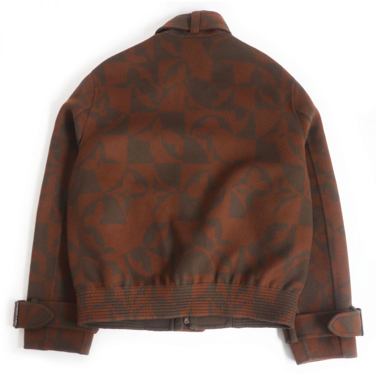 LOUIS VUITTON Blouson Outer: 99% wool, Outer: 1% silk, Lining: 100% cupra Brown mens 44