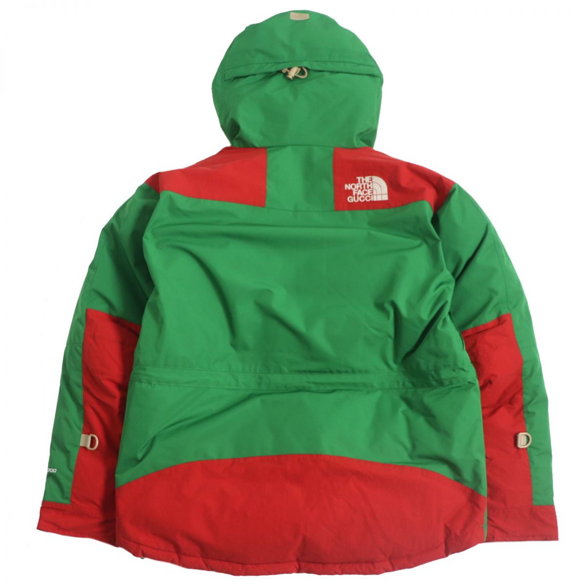GUCCI Down jacket Outer: 100% polyester, Part: Polyurethane, Outer: 73% nylon, Outer: 27% cotton, Lining: 100% nylon Green x red mens M