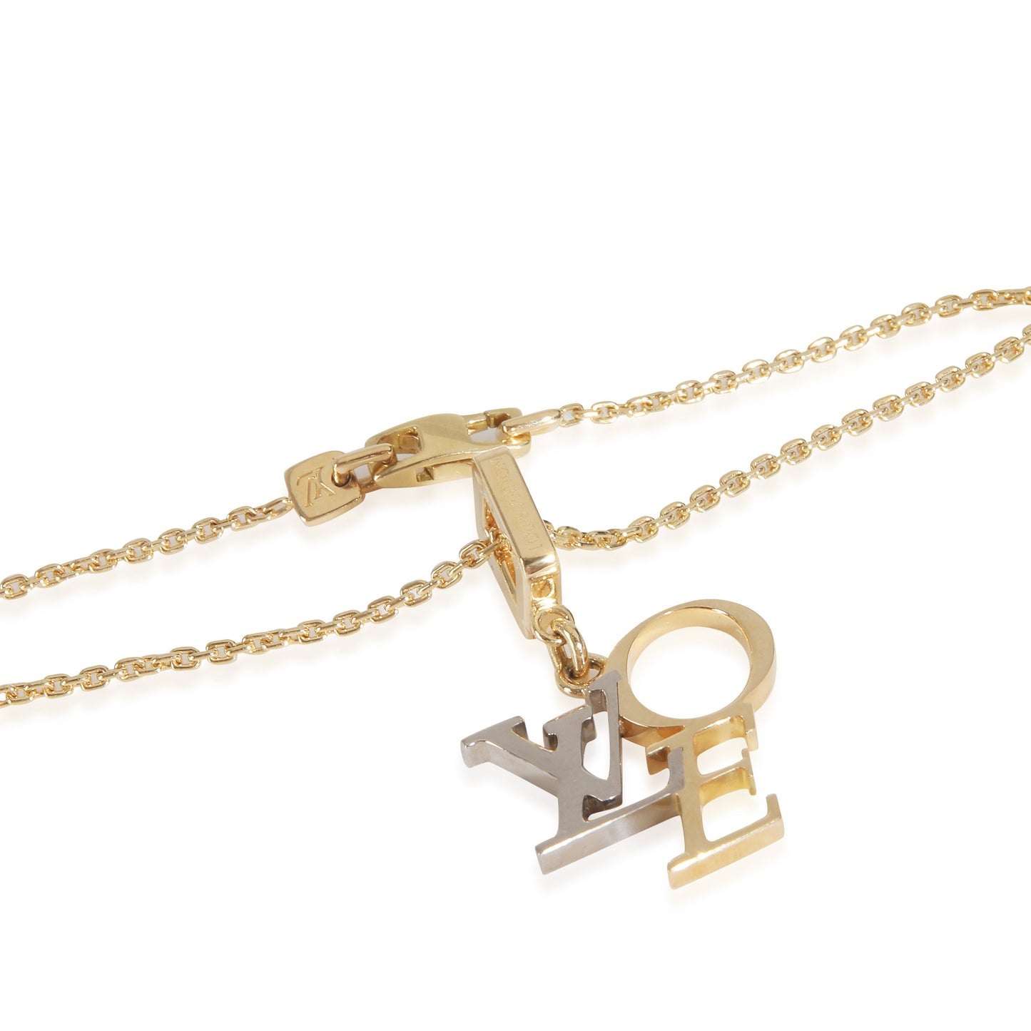 Louis Vuitton White Gold & Yellow GoldLOVE Pendant