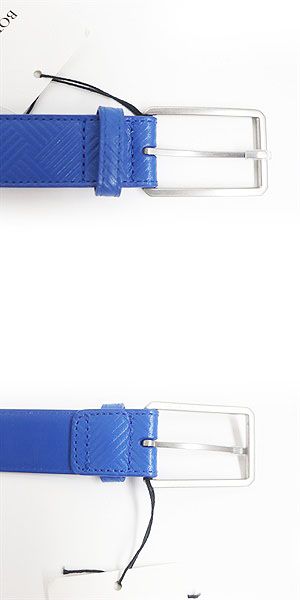 BOTTEGAVENETA belt Main: Calf leather Buckle: Silver<br>Leather: Blue mens