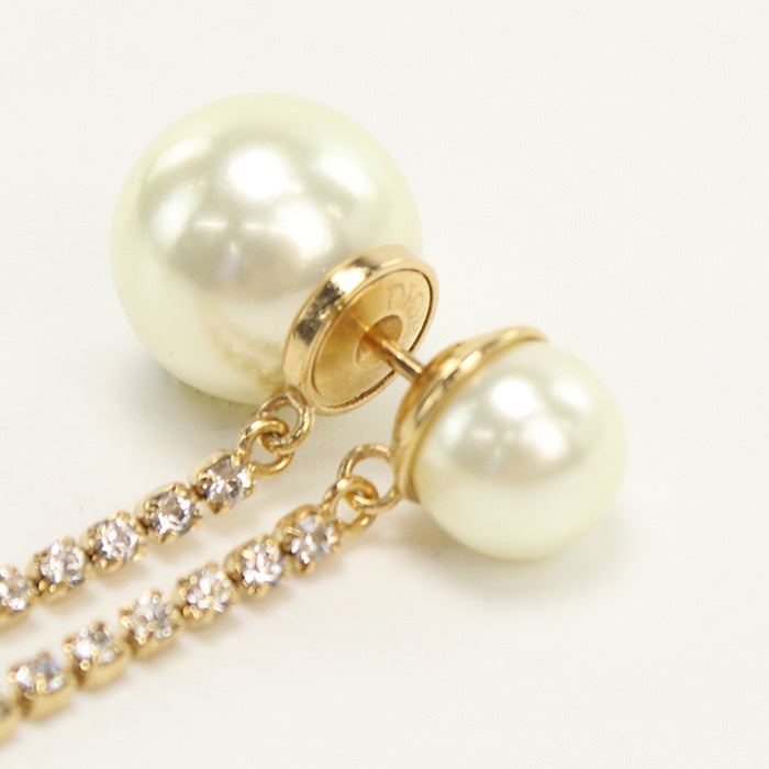 Dior E1270TRICY_D301 Dior Tribal Pierce Pierce metal/Resin pearl gold Women