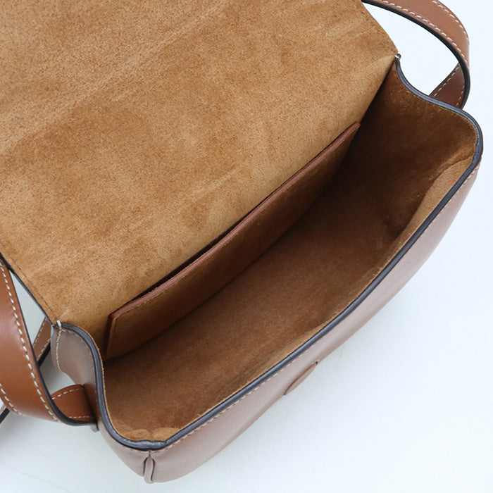 CELINE 198263DU3.04LU Shoulder Bag Folco Cuil Triomphe smooth scarf skin Brown Women