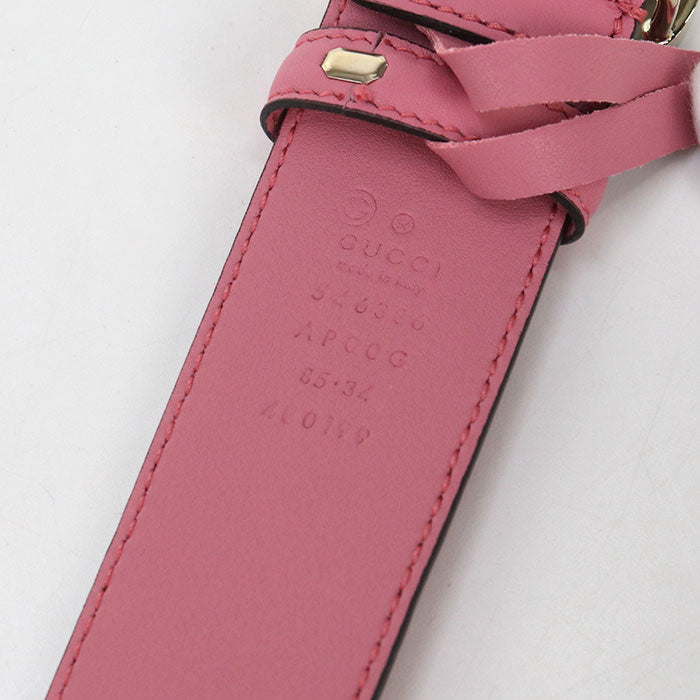GUCCI 546386 Interlocking G belt leather pink Women