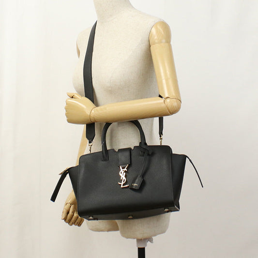 SAINT LAURENT 436832 Handbag Monogram Saint Laurent Downtown 2WAY handbag leather black Women