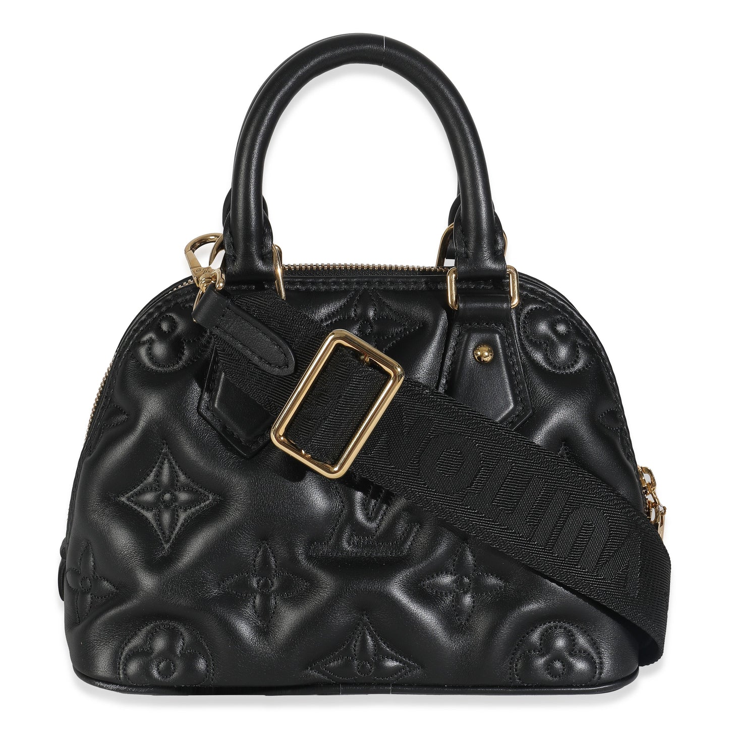 Louis Vuitton Black Bubblegram Calfskin Alma BB