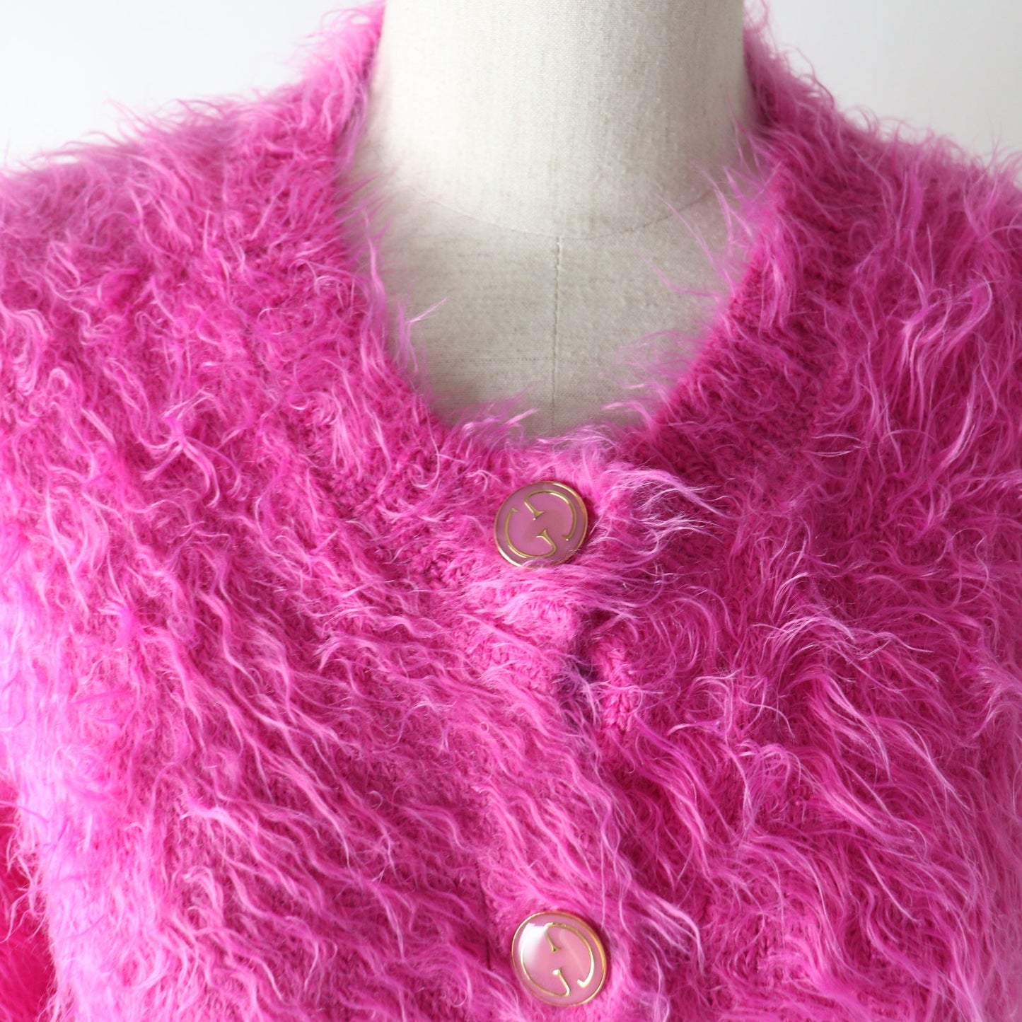 GUCCI cardigan 697578 Main: 80% nylon, Main: 20% wool pink Women S