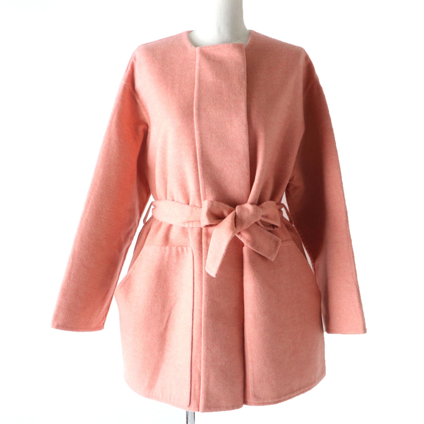 HERMES coat Main: 100% cashmere pink Women 40