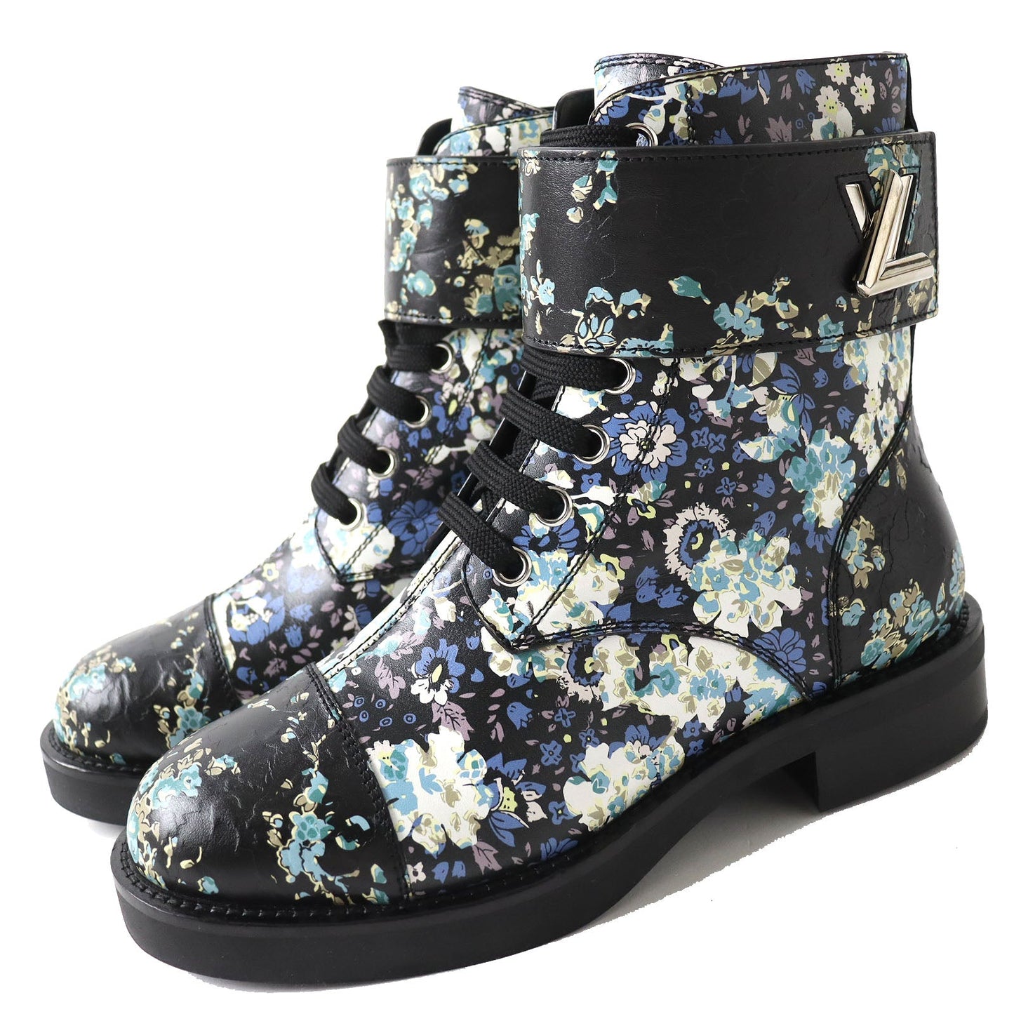 LOUIS VUITTON short boots Main: Leather Black x multicolor Wonderland line Women 35