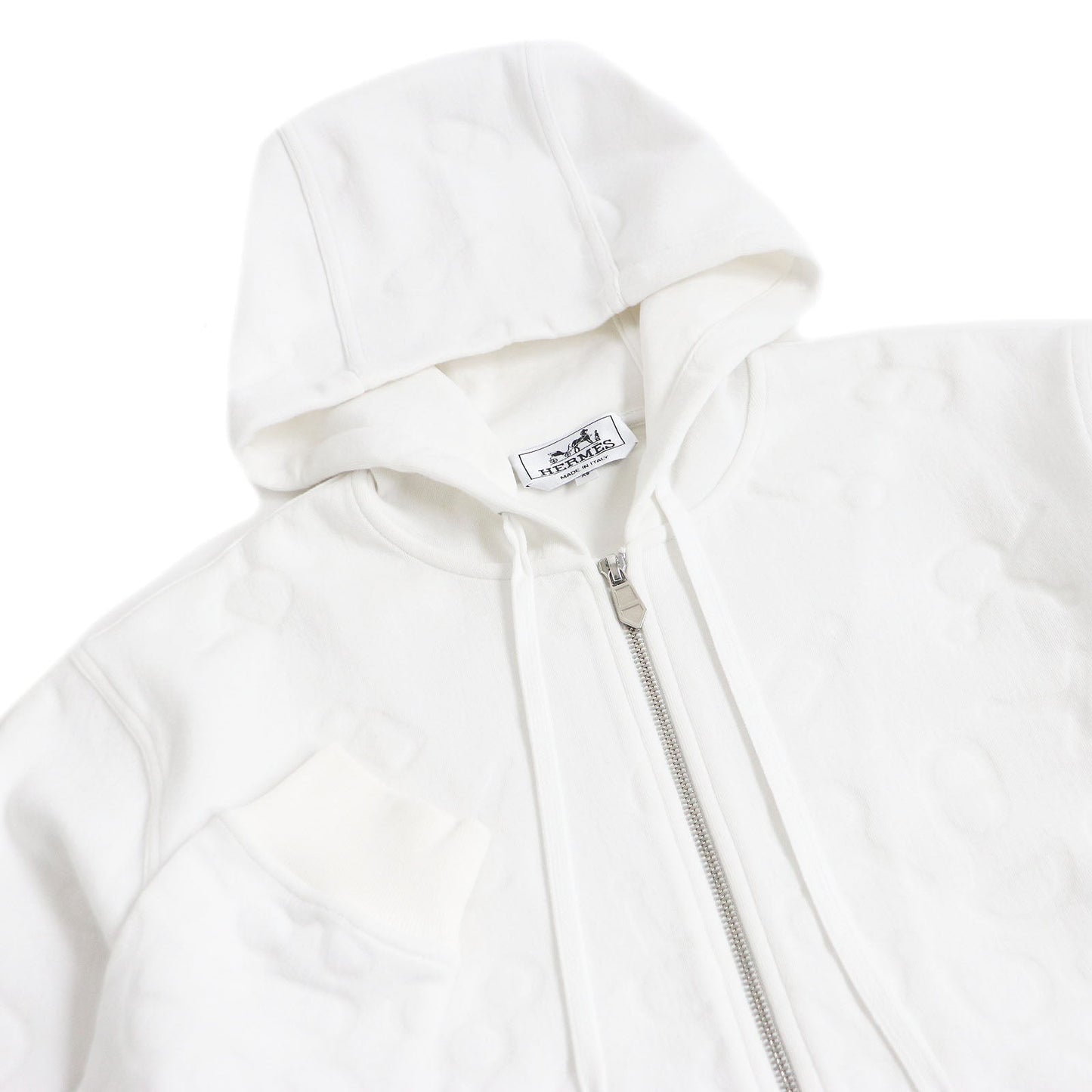 HERMES Hoodie Main: 72% polyamide, 26% cotton, 2% elastane. Parts: 100% cotton. Rib: 90% cotton, 10% elastane. Bron Maillons en Boucle Aero mens XS
