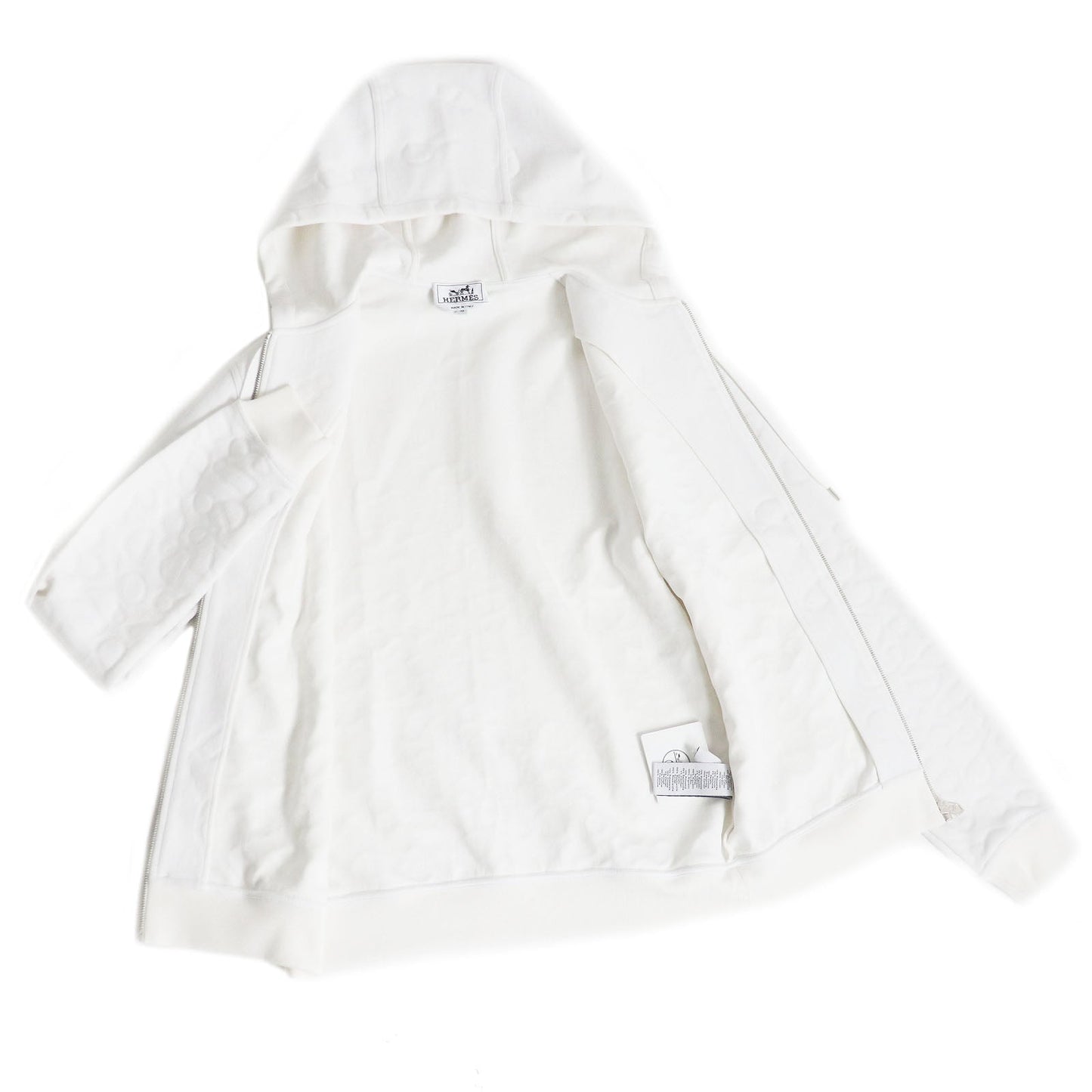 HERMES Hoodie Main: 72% polyamide, 26% cotton, 2% elastane. Parts: 100% cotton. Rib: 90% cotton, 10% elastane. Bron Maillons en Boucle Aero mens XS