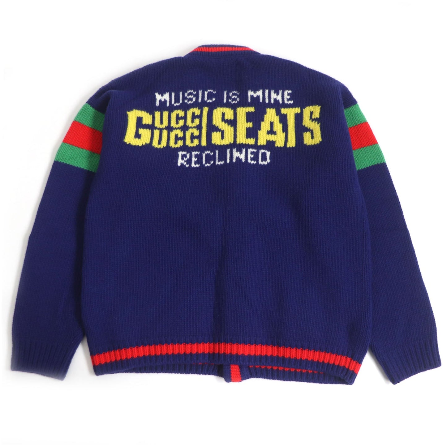 GUCCI cardigan 676389 Main: 100% wool, Part: 98% wool, Part: 1% elastane (polyurethane), Part: 1% nylon blue mens L