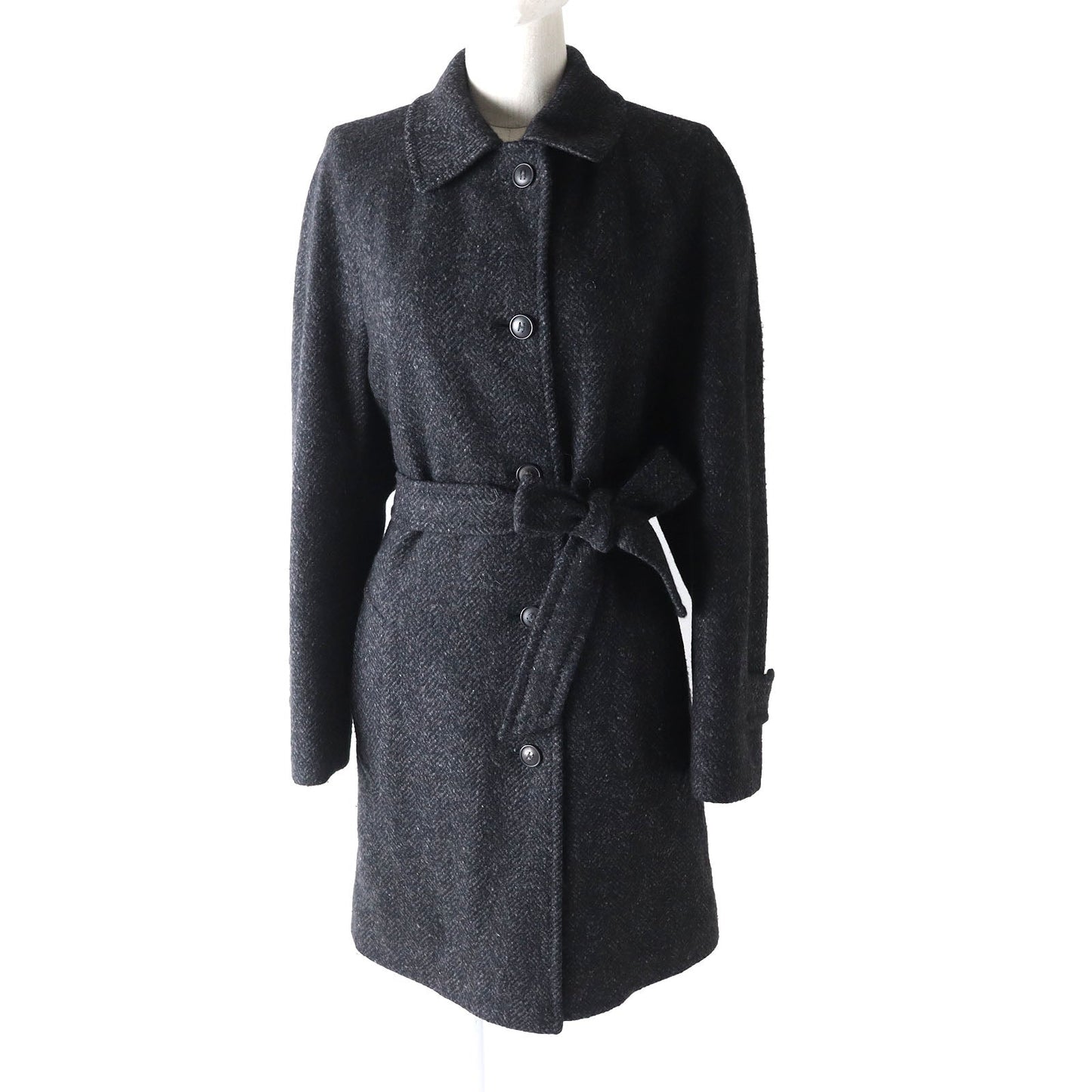 HERMES coat Outer: 100% cashmere, Lining: 100% silk Dark gray Women 36