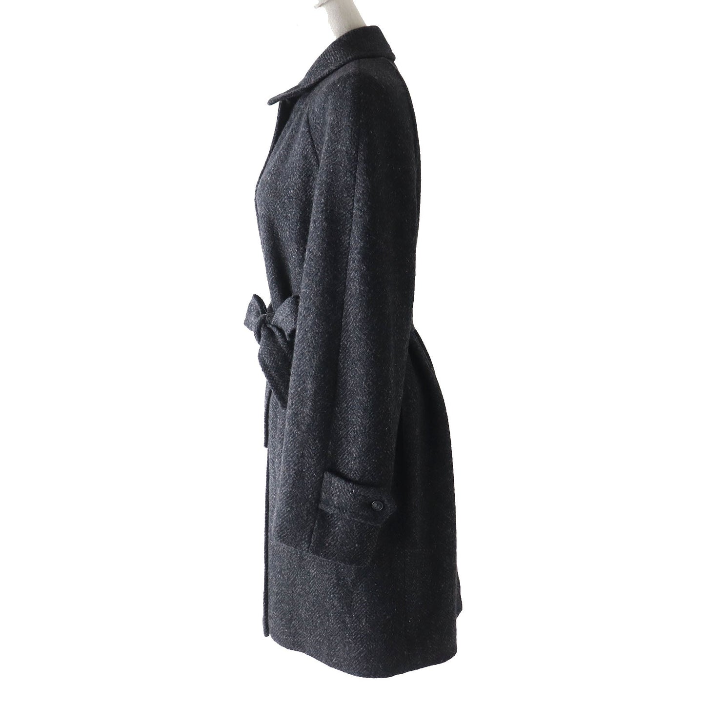 HERMES coat Outer: 100% cashmere, Lining: 100% silk Dark gray Women 36