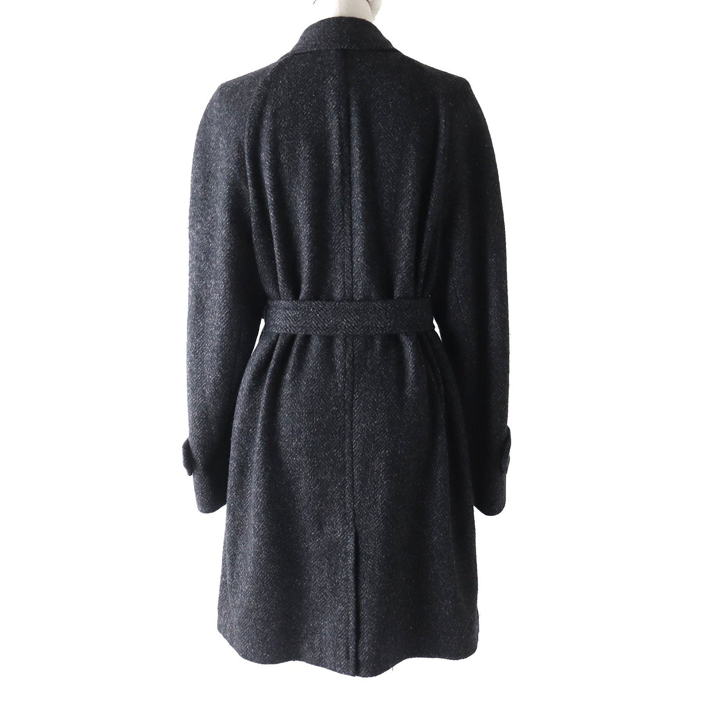 HERMES coat Outer: 100% cashmere, Lining: 100% silk Dark gray Women 36