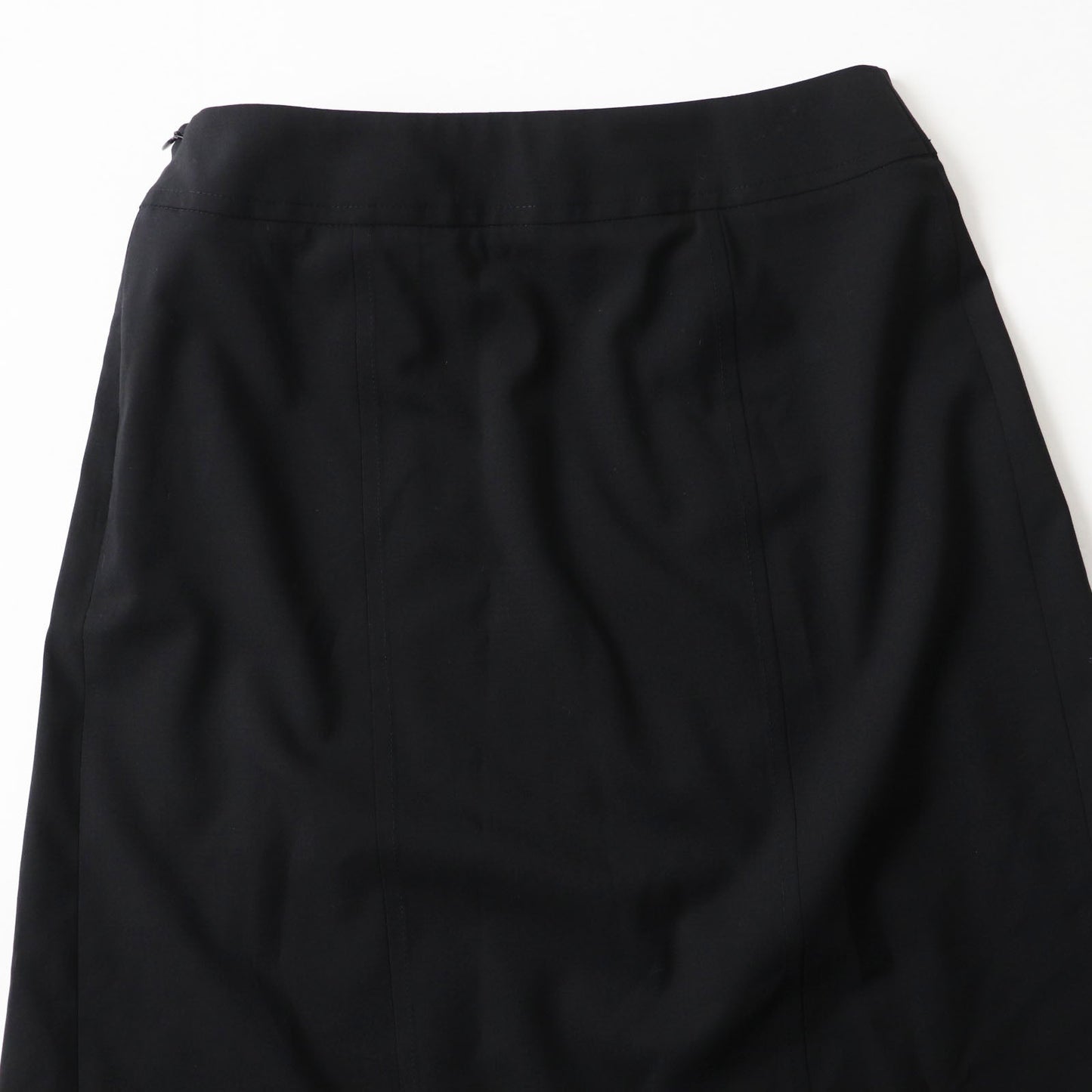 HERMES Tight Skirt Outer: 100% wool, lining trim: 88% rayon, 12% polyester black Women 34