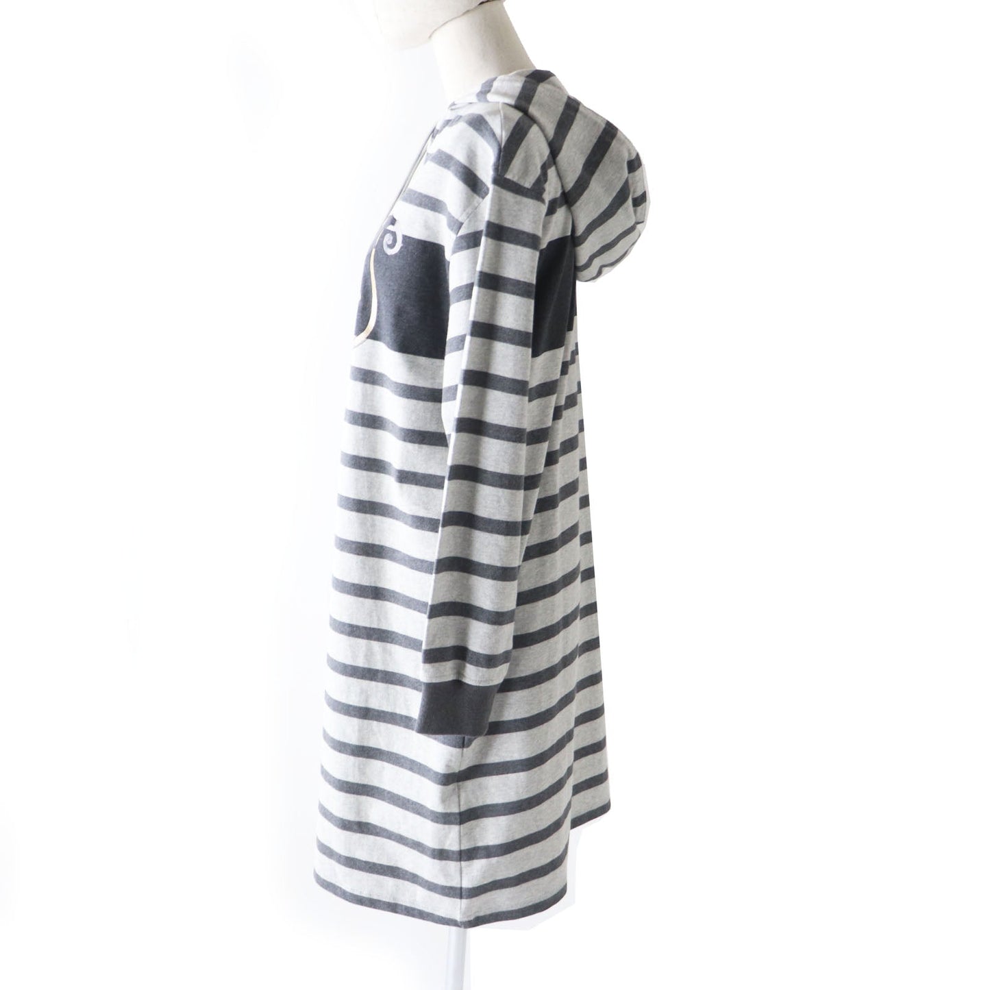 HERMES one piece Outer: 100% cotton, Rib: 82% cotton, 16% nylon, 2% polyurethane Gray Border Pattern L'Instruction du Roy Women 34