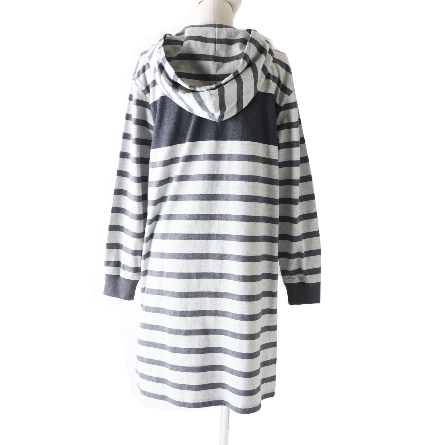 HERMES one piece Outer: 100% cotton, Rib: 82% cotton, 16% nylon, 2% polyurethane Gray Border Pattern L'Instruction du Roy Women 34