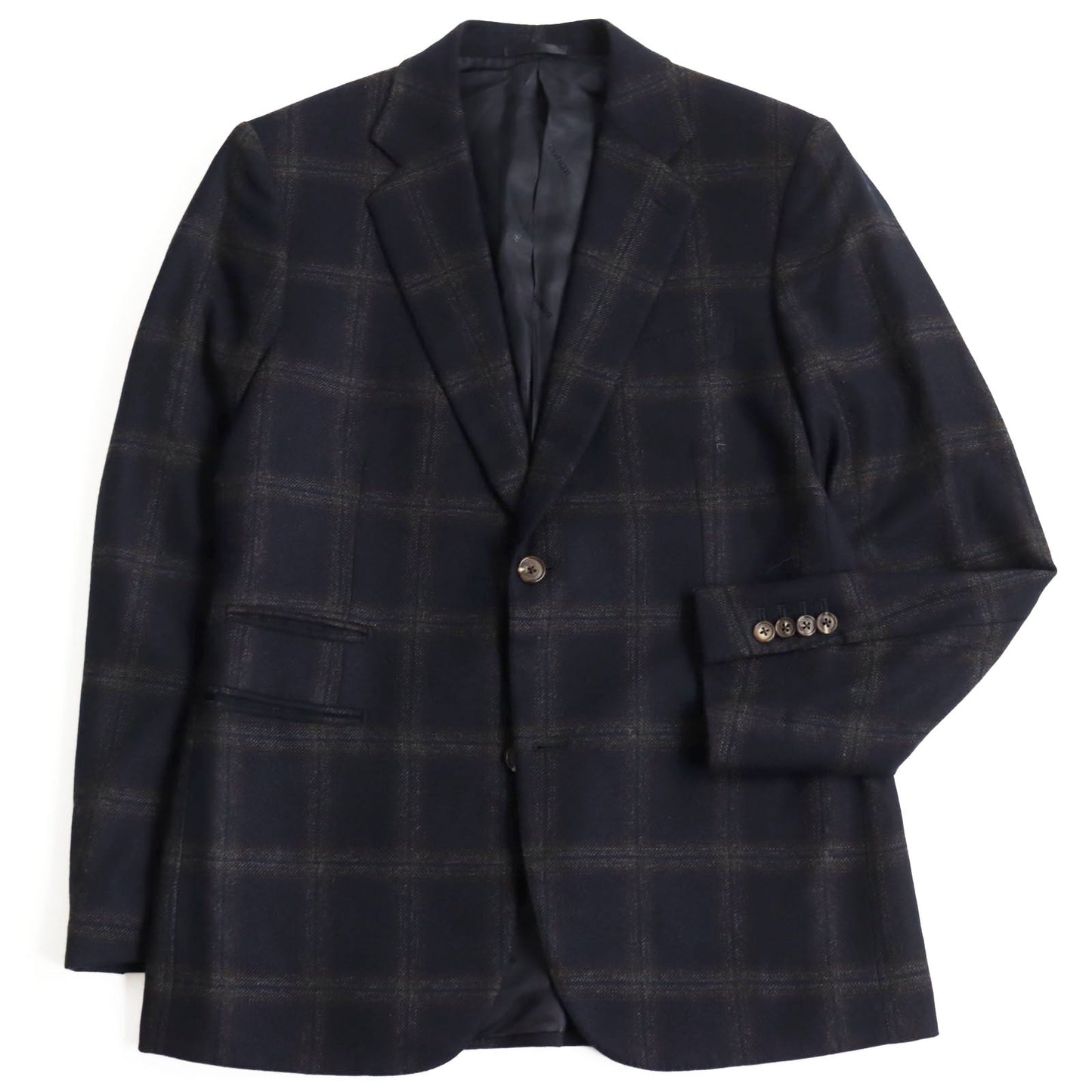 HERMES tailored jacket Outer: 100% cashmere, Lining: 100% cupra Navy brown mens 48