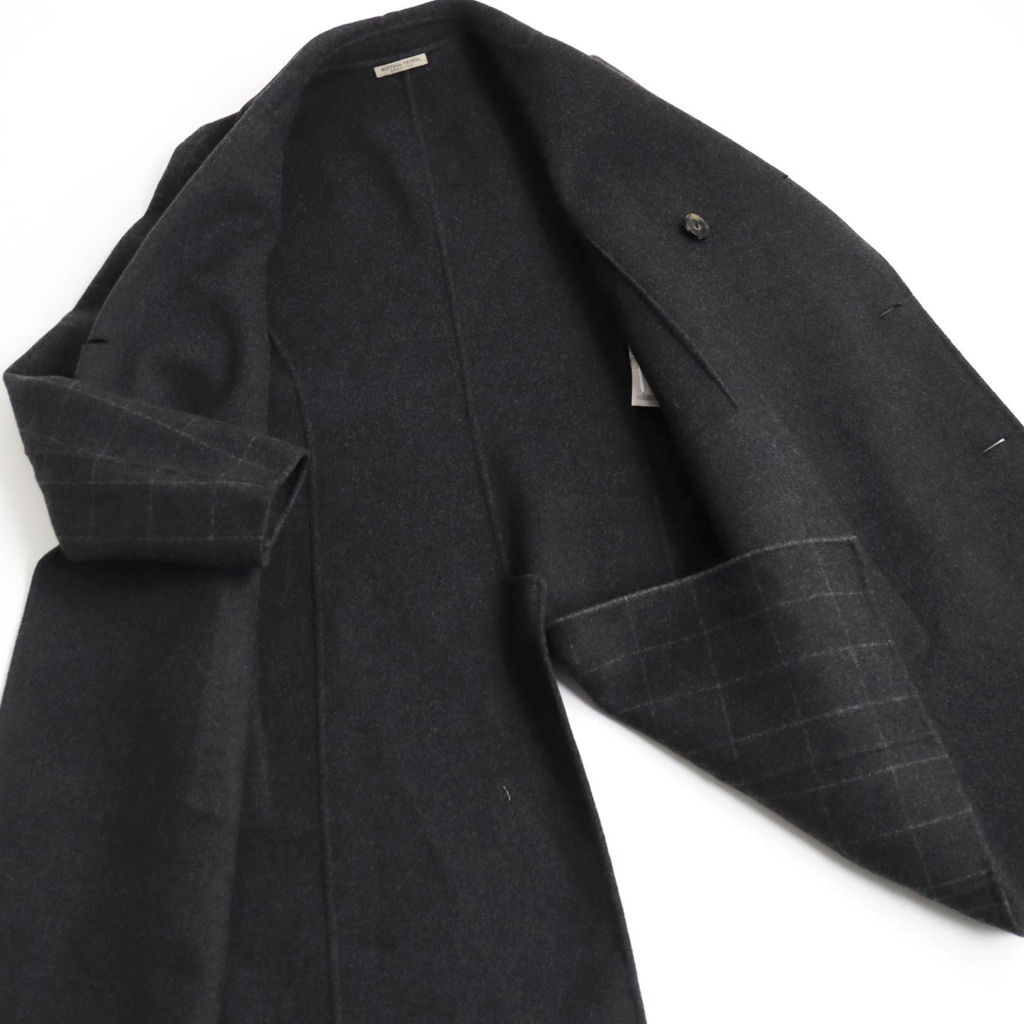 BOTTEGAVENETA Double chester coat 491444 VCYJ1 Outer: 100% cashmere, Lining: 100% cupra gray mens 46