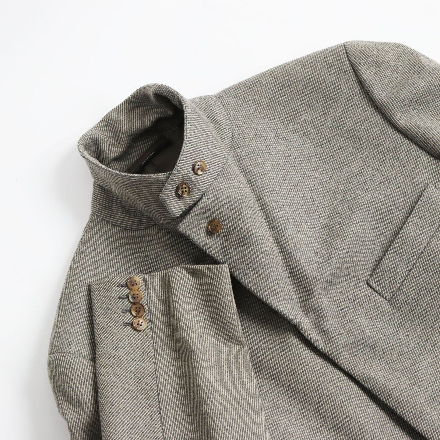 HERMES Chester coat Outer: 96% wool, Outer: 4% elastane (polyurethane), Lining: 100% rayon Gray type mens 48