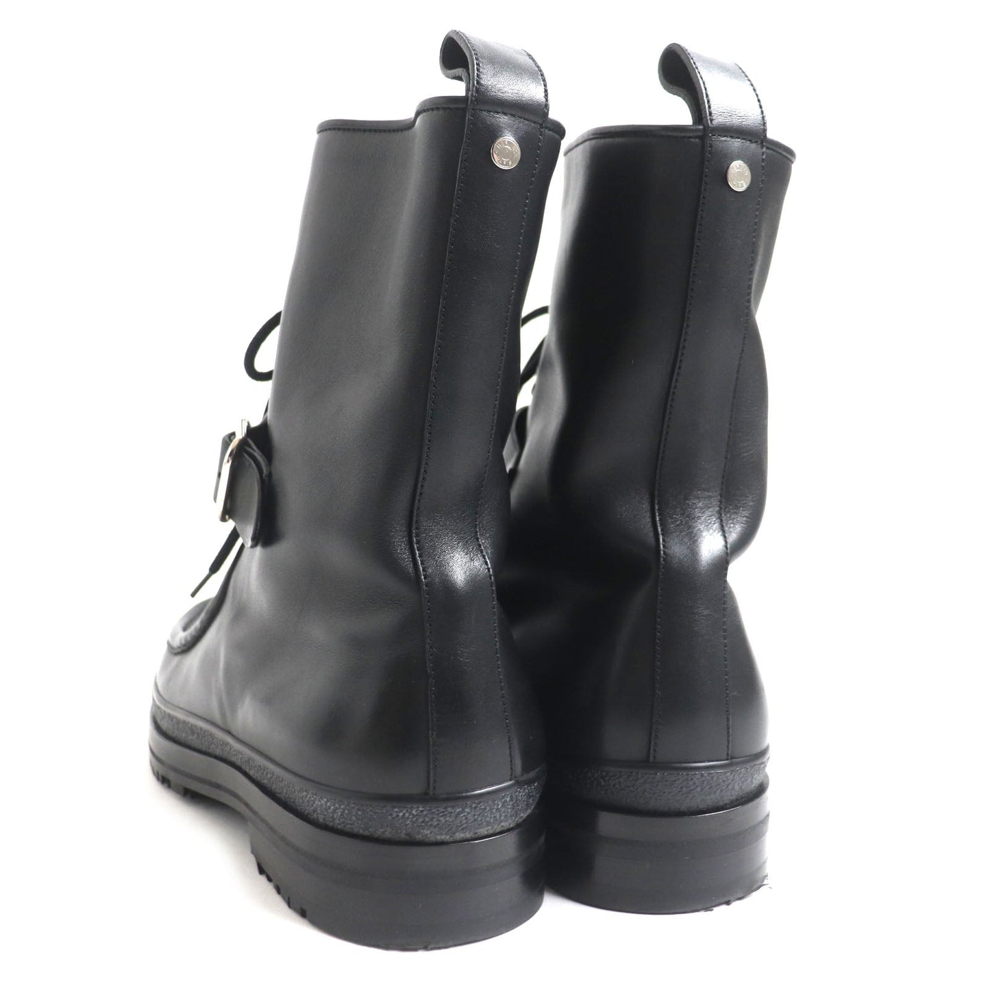 HERMES boots Main: Leather black mens 39.5