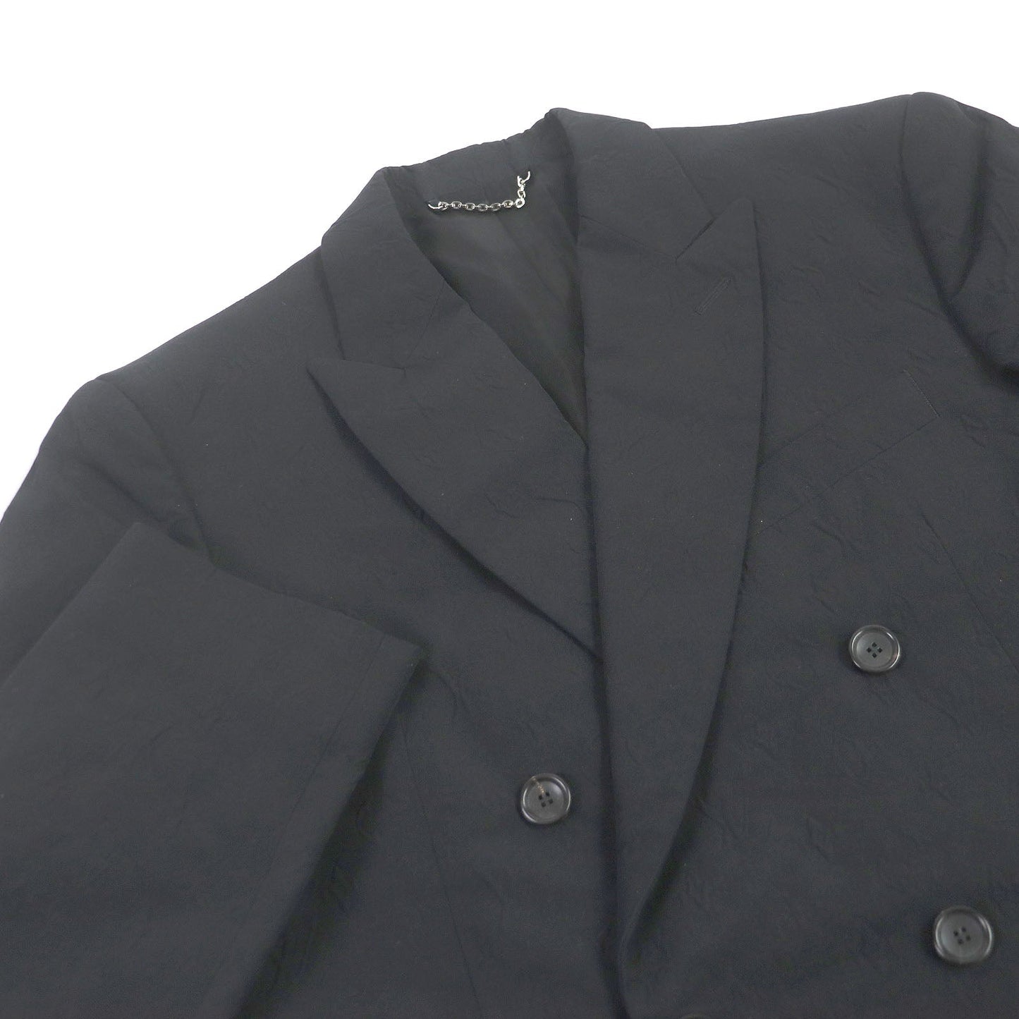 LOUIS VUITTON suit Outer: 93% cotton, Outer: 7% nylon, Lining: 74% cupra, Lining: 26% cotton, Pants: 93% cotton, 7% nylon Lining: 100% cotton black mens 48