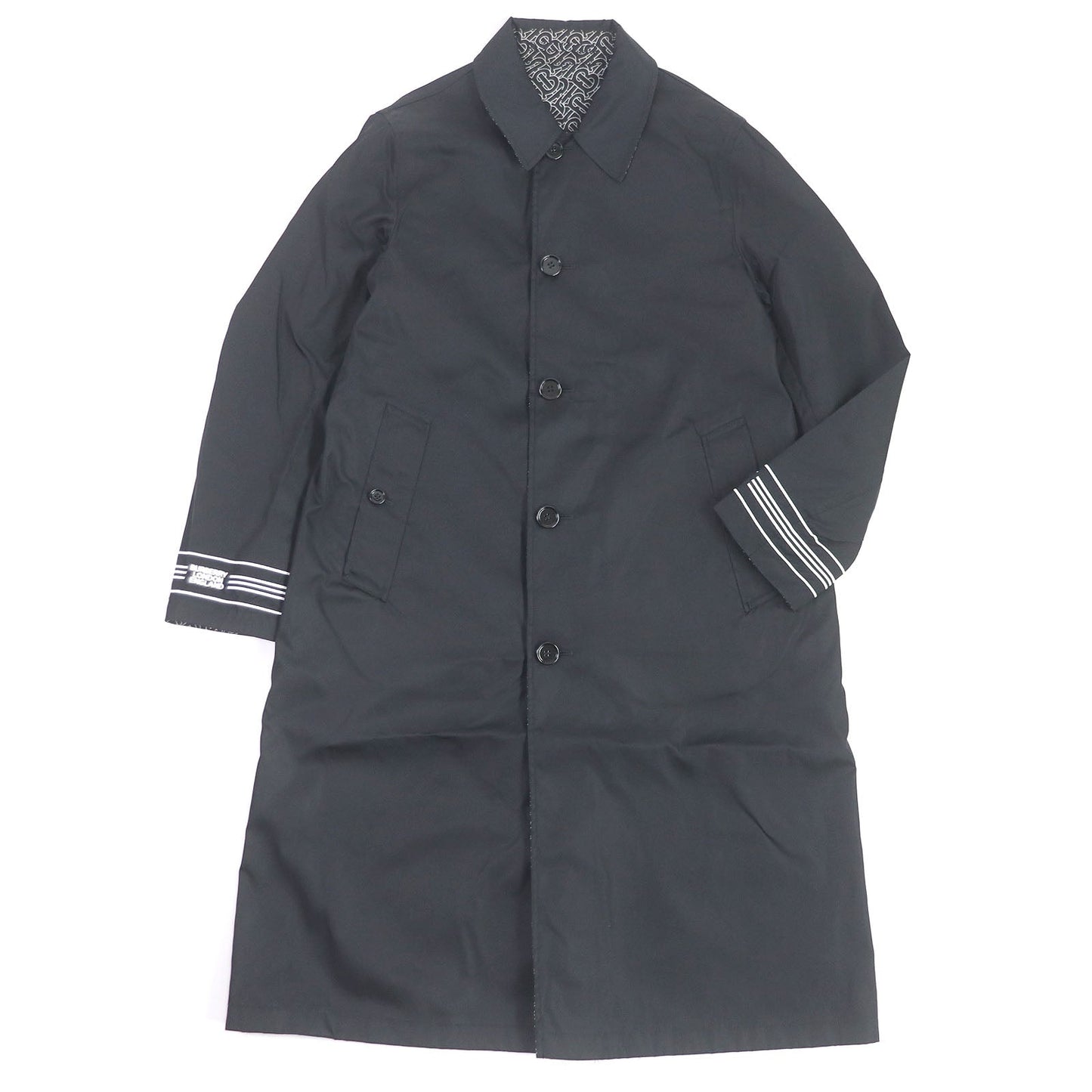 BURBERRY Stainless collar coat 8029656 Main: 100% nylon black mens 44