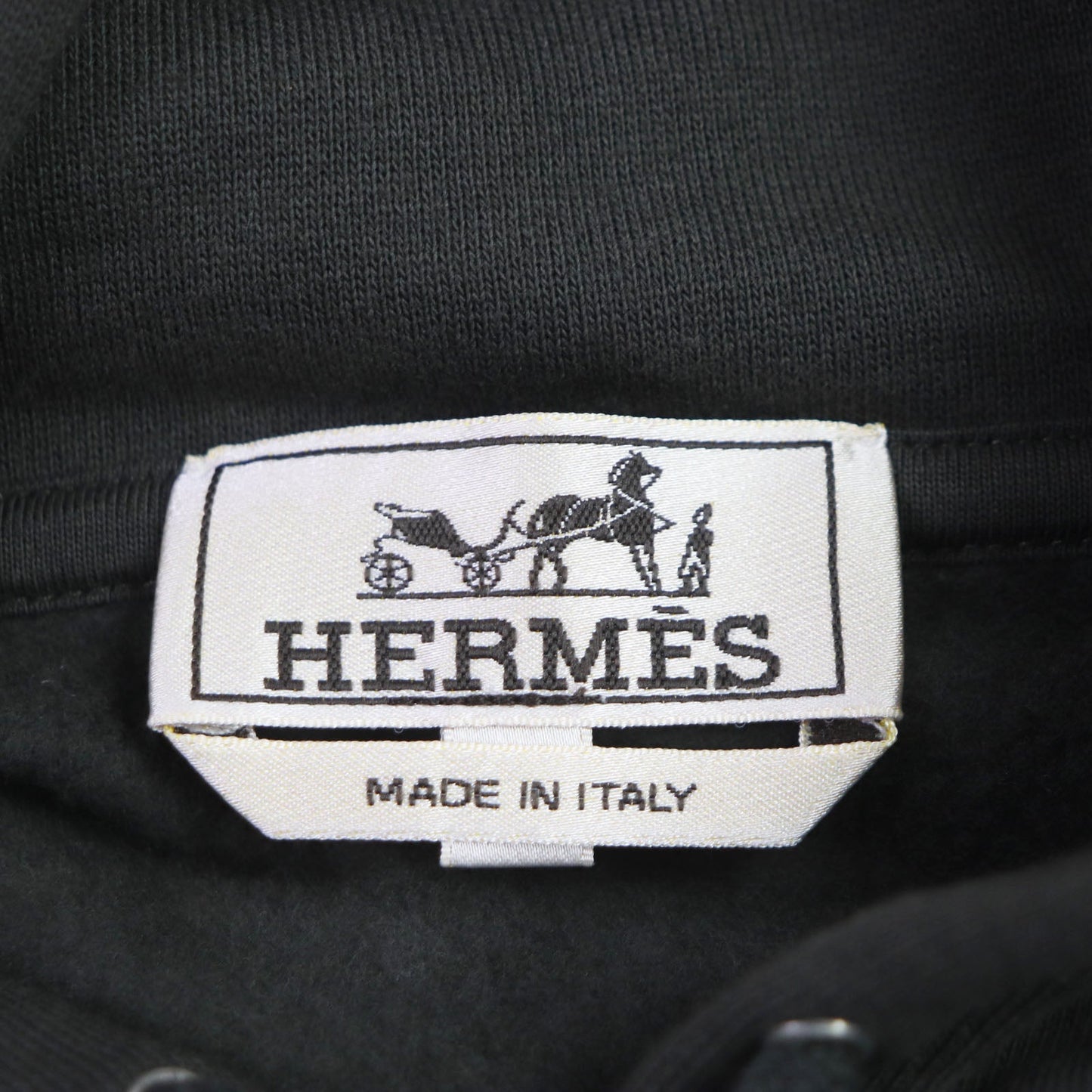 HERMES Hoodie Main: 100% cotton, Part: 90% cotton, Part: 10% polyester, Part: 100% cotton, Part: Lamb leather Khaki type mens M
