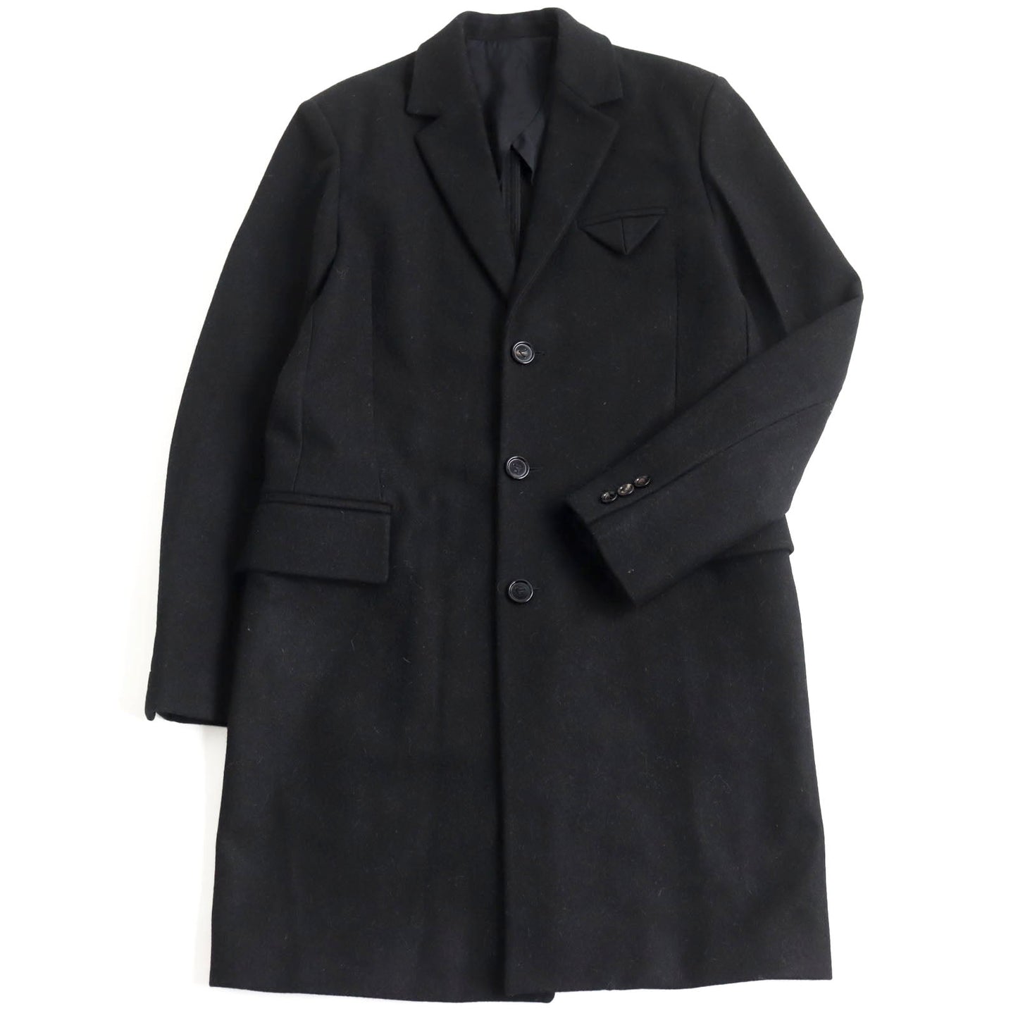 BOTTEGAVENETA Chester coat 647389 V0AW0 Outer: 90% wool, Outer: 10% polyamide (nylon), Lining: 100% rayon black mens 50
