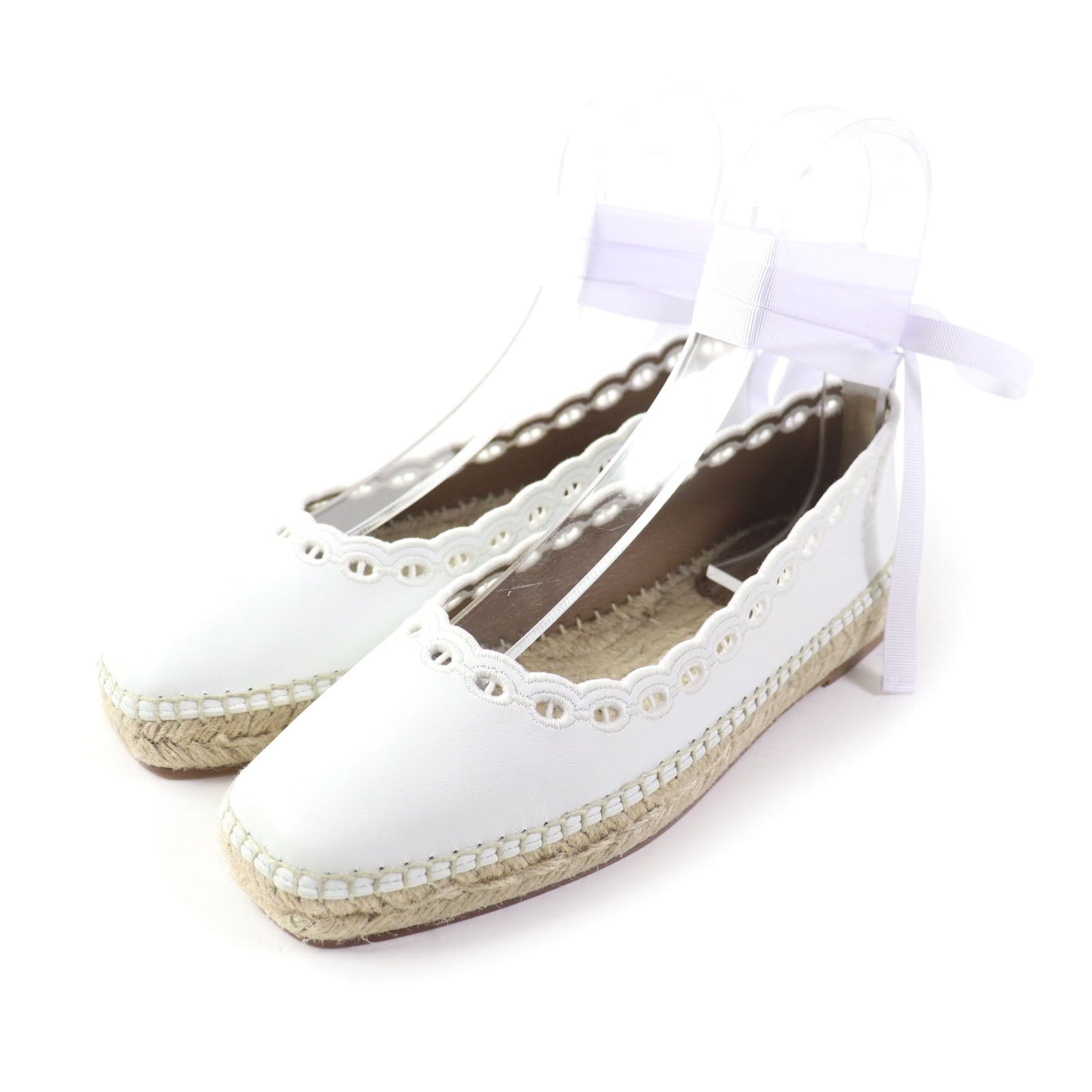 HERMES Leather shoes Main: Leather white Guapa Women 36
