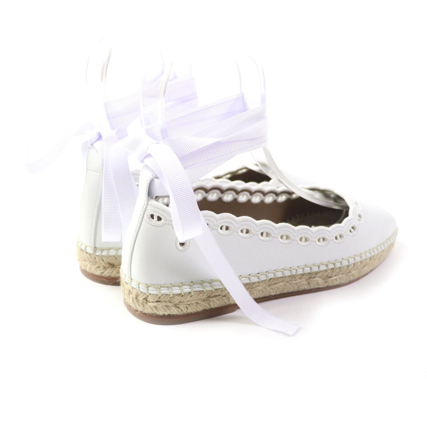 HERMES Leather shoes Main: Leather white Guapa Women 36