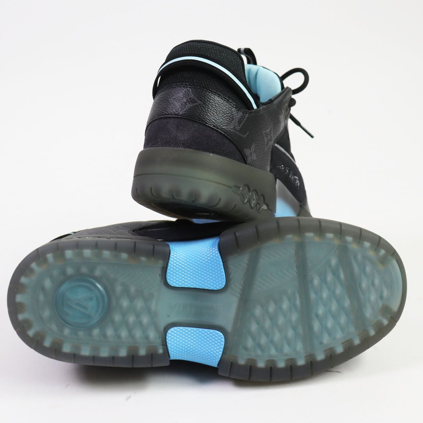 LOUIS VUITTON Low cut sneakers 1A9J6R Part: suede black Abbey line mens 6