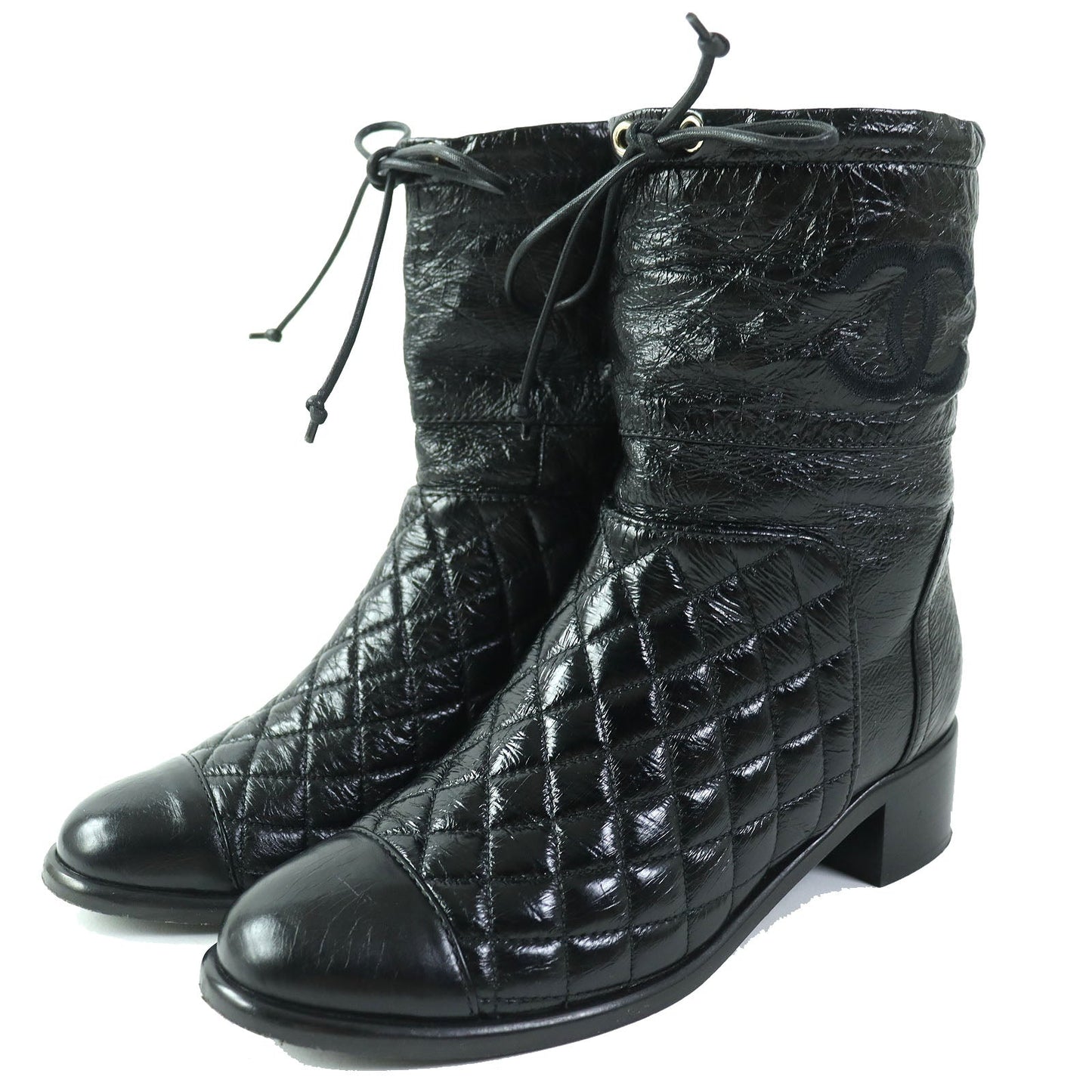 CHANEL short boots G34096 Main: Leather black Women 36