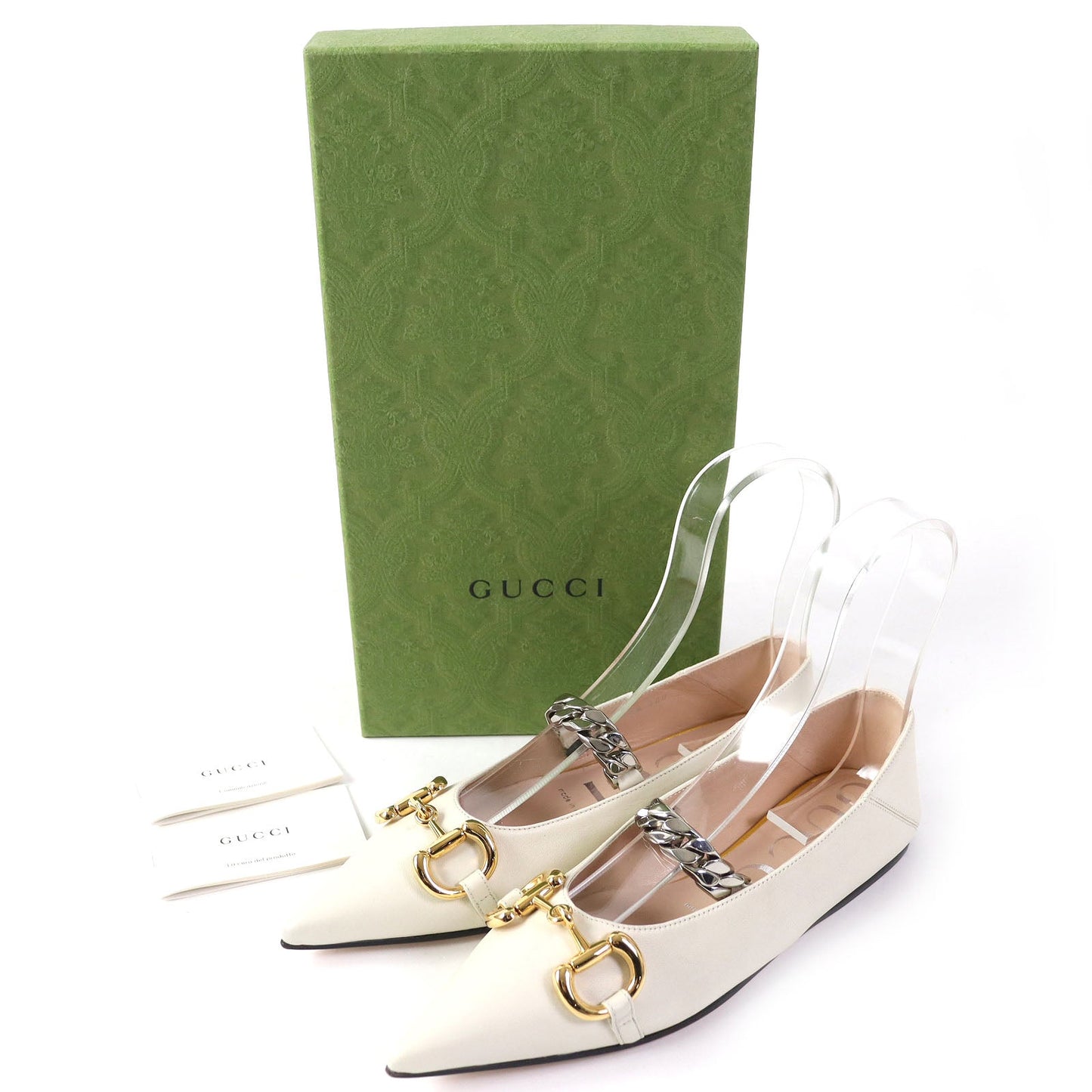 GUCCI pumps 621161 Main: Leather Ivory Women 35 1/2
