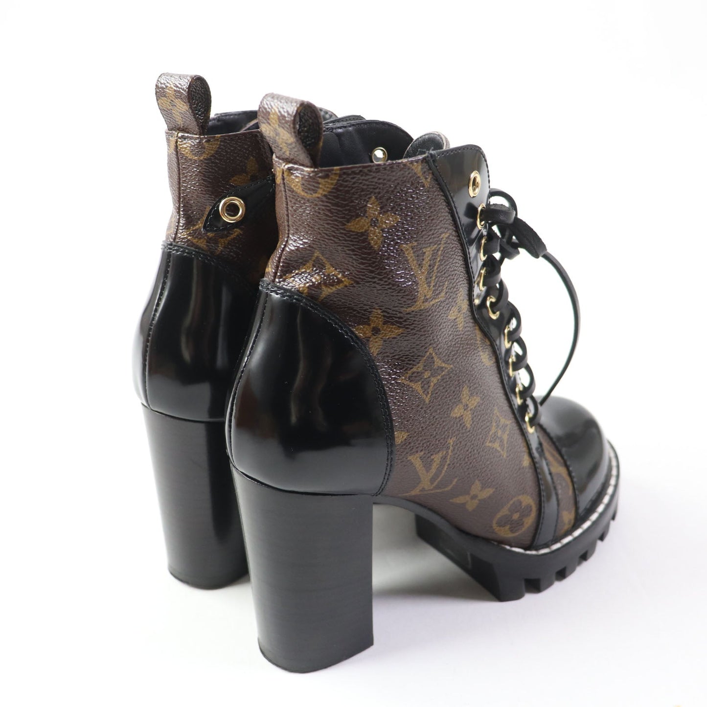 LOUIS VUITTON short boots Main: Leather Brown black Star Trail Line Women 35