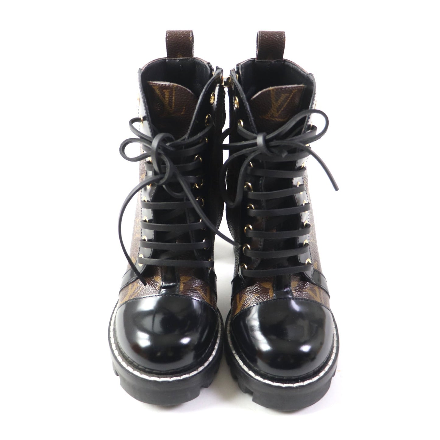 LOUIS VUITTON short boots Main: Leather Brown black Star Trail Line Women 35