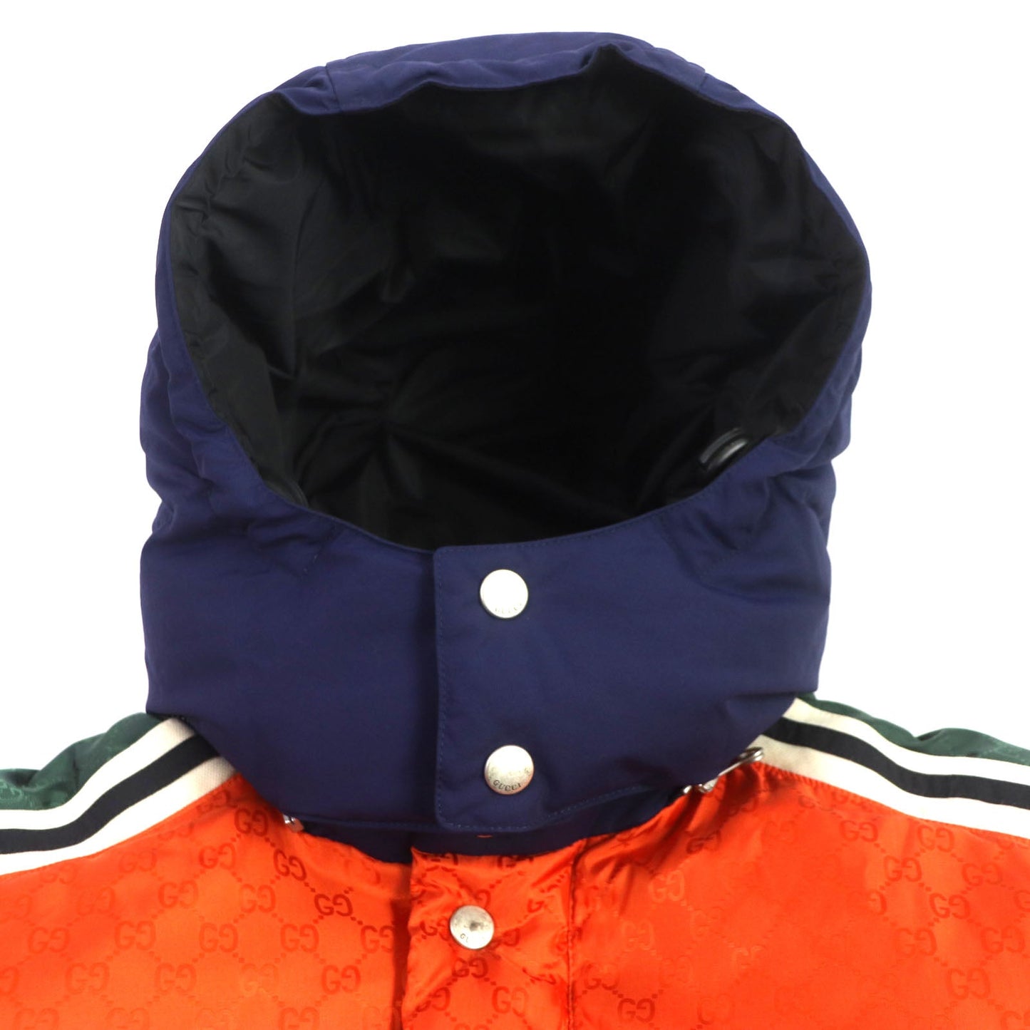 GUCCI Down jacket 598728 Outer: 100% nylon, Part: 100% nylon, Lining: 100% nylon, Filling: 100% polyester, Rib part: 100% wool, Filling: 90% down, 10% feather Orange navy mens 46