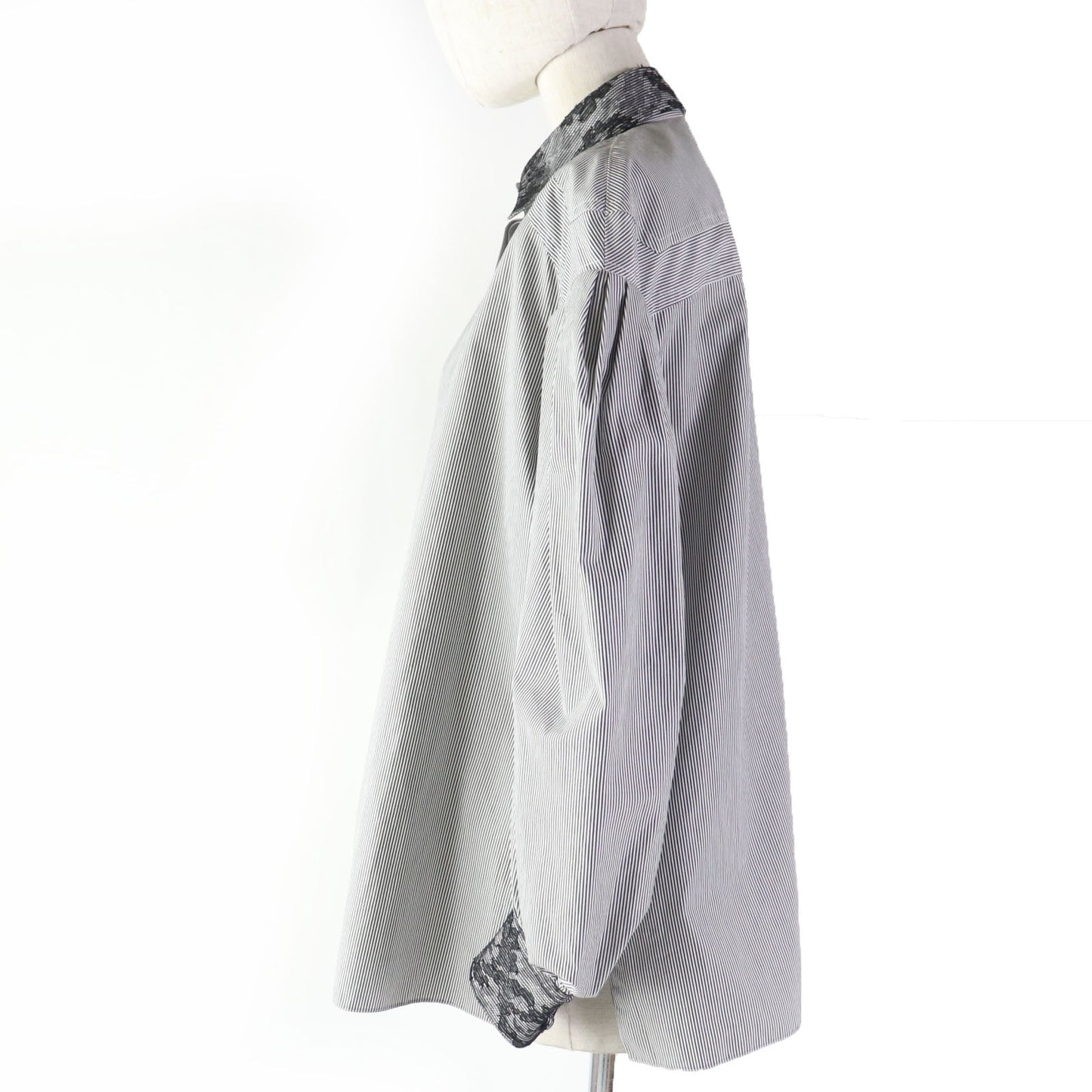 FENDI Long sleeve shirt Main: 100% cotton, some: 51% nylon, some: 27% rayon, some: 22% cotton Black Grey Women 36