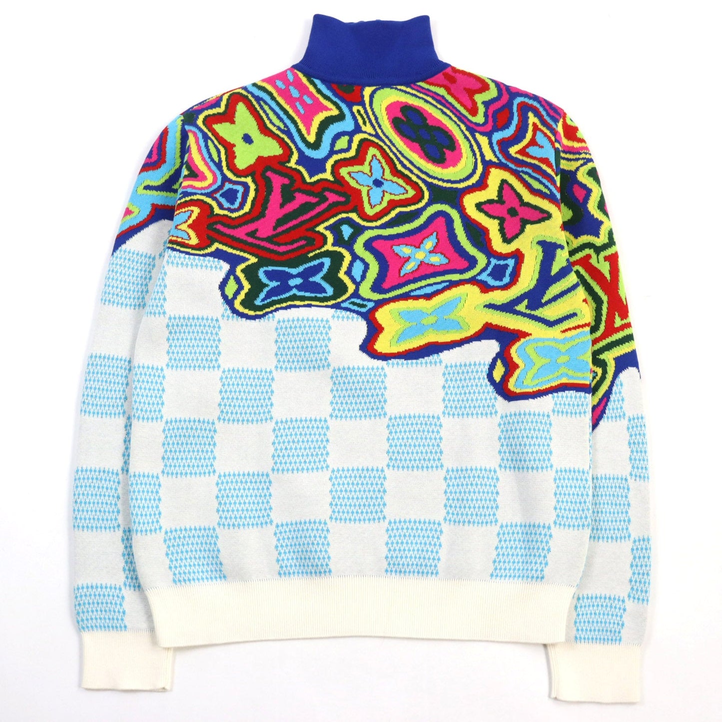 LOUIS VUITTON knit HKN79W Outer material: 97% cotton, Outer material: 2% nylon, Outer material: 1% polyurethane Multicolor All-over Pattern mens S