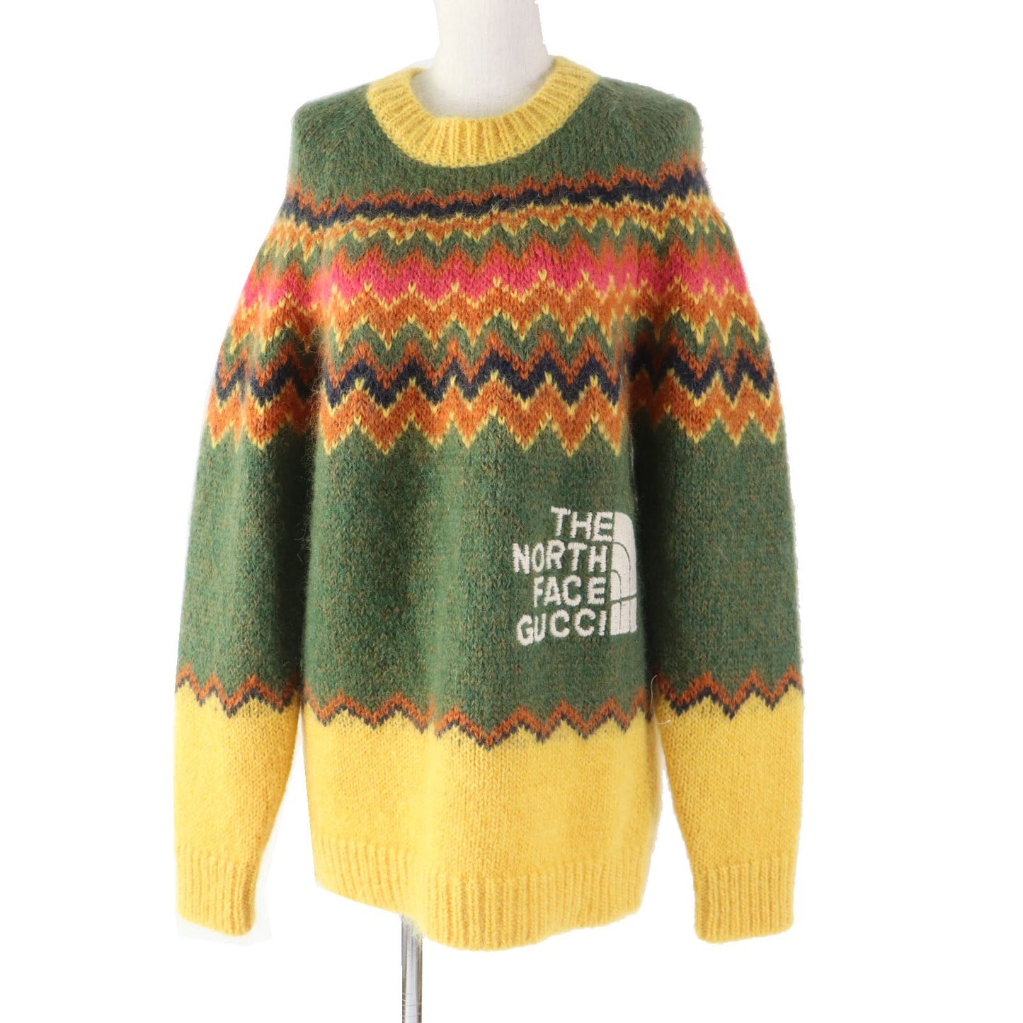 GUCCI knit 671690 Main: 67% mohair, Main: 28% nylon, Main: 5% wool, Part: 50% acrylic, Part: 50% wool Multi Women M (170/92Y)