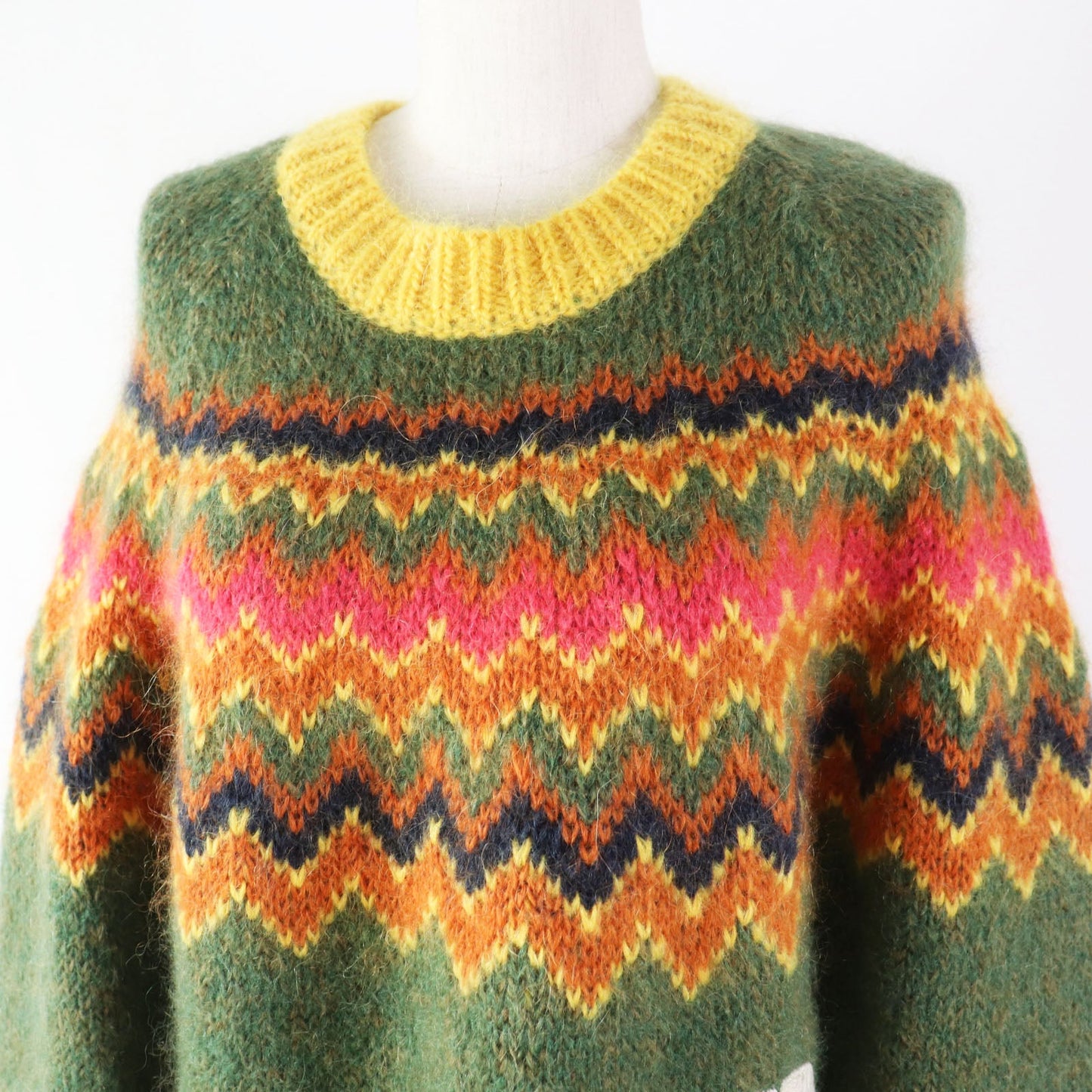 GUCCI knit 671690 Main: 67% mohair, Main: 28% nylon, Main: 5% wool, Part: 50% acrylic, Part: 50% wool Multi Women M (170/92Y)